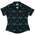 Episodic Mystical butterfly blue Curvy Button Up Shirt Geek Nerd Botany Print Design by Episodic women