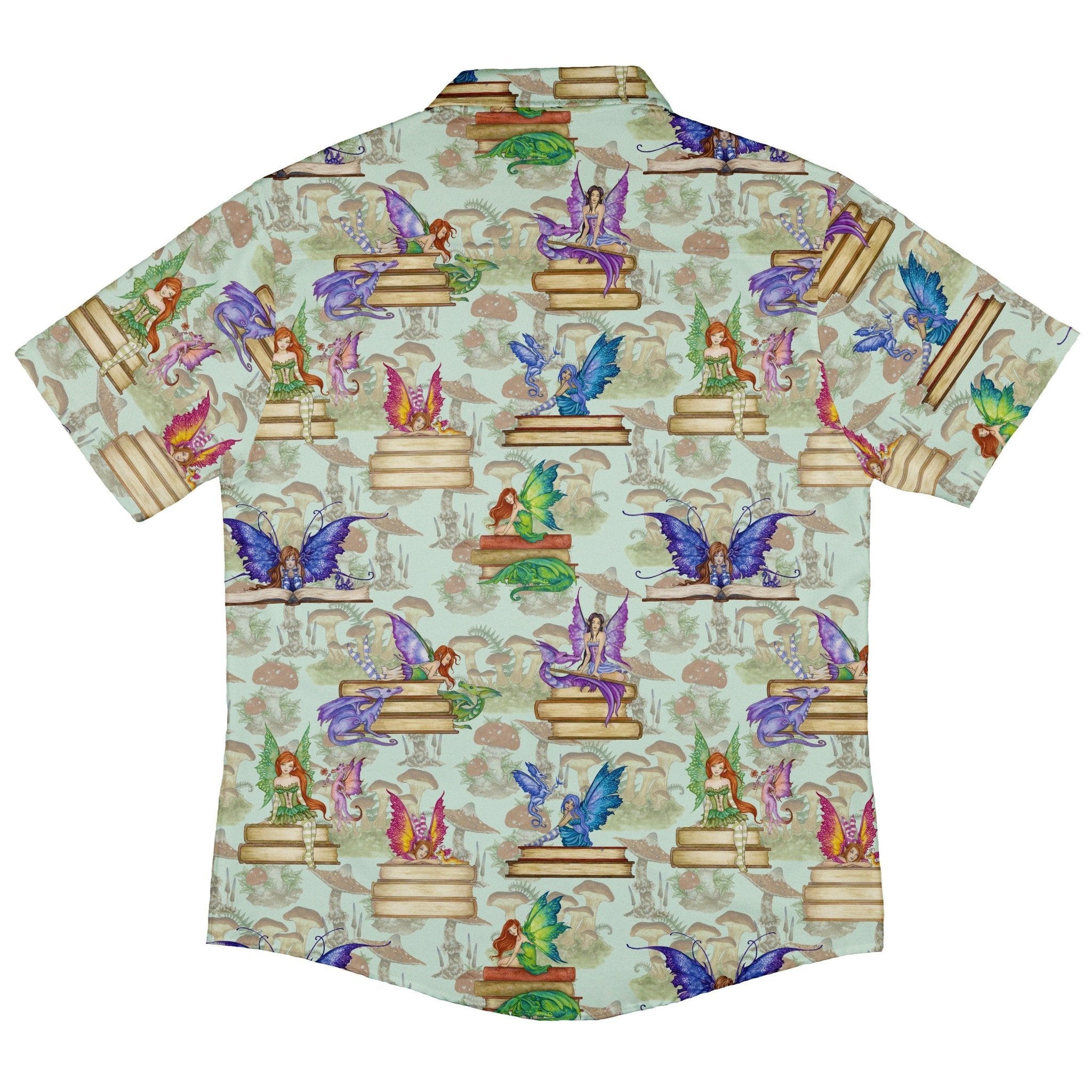 Fairy Tales Button Up Shirt - adult sizing - Book Prints - Design by Amy Brown