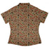 Fall Squirrel Curvy Button Up Shirt Geek Nerd animal patterns botany print Design by Julie Kitzes