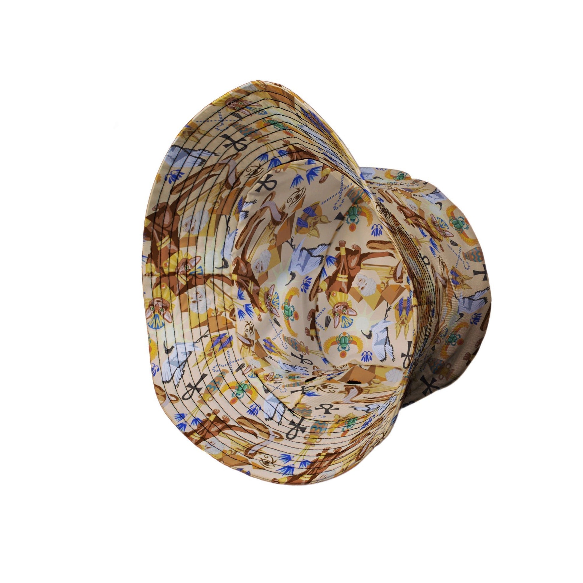 Feline of the Nile Bucket Hat Geek Nerd 0925 Animal Patterns Design by Julie Kitzes