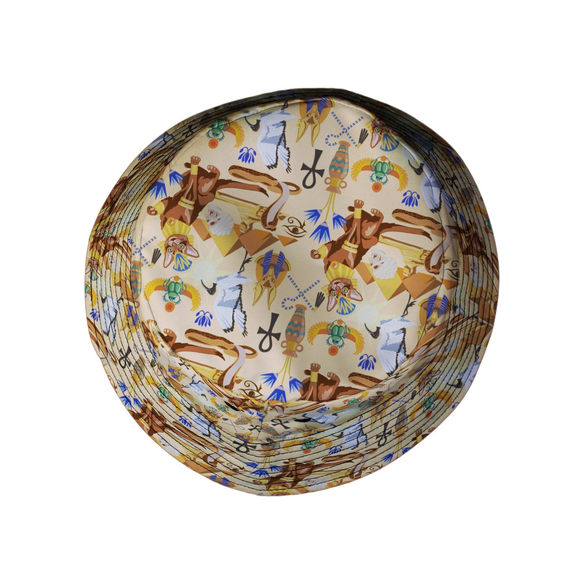 Feline of the Nile Bucket Hat Geek Nerd 0925 Animal Patterns Design by Julie Kitzes