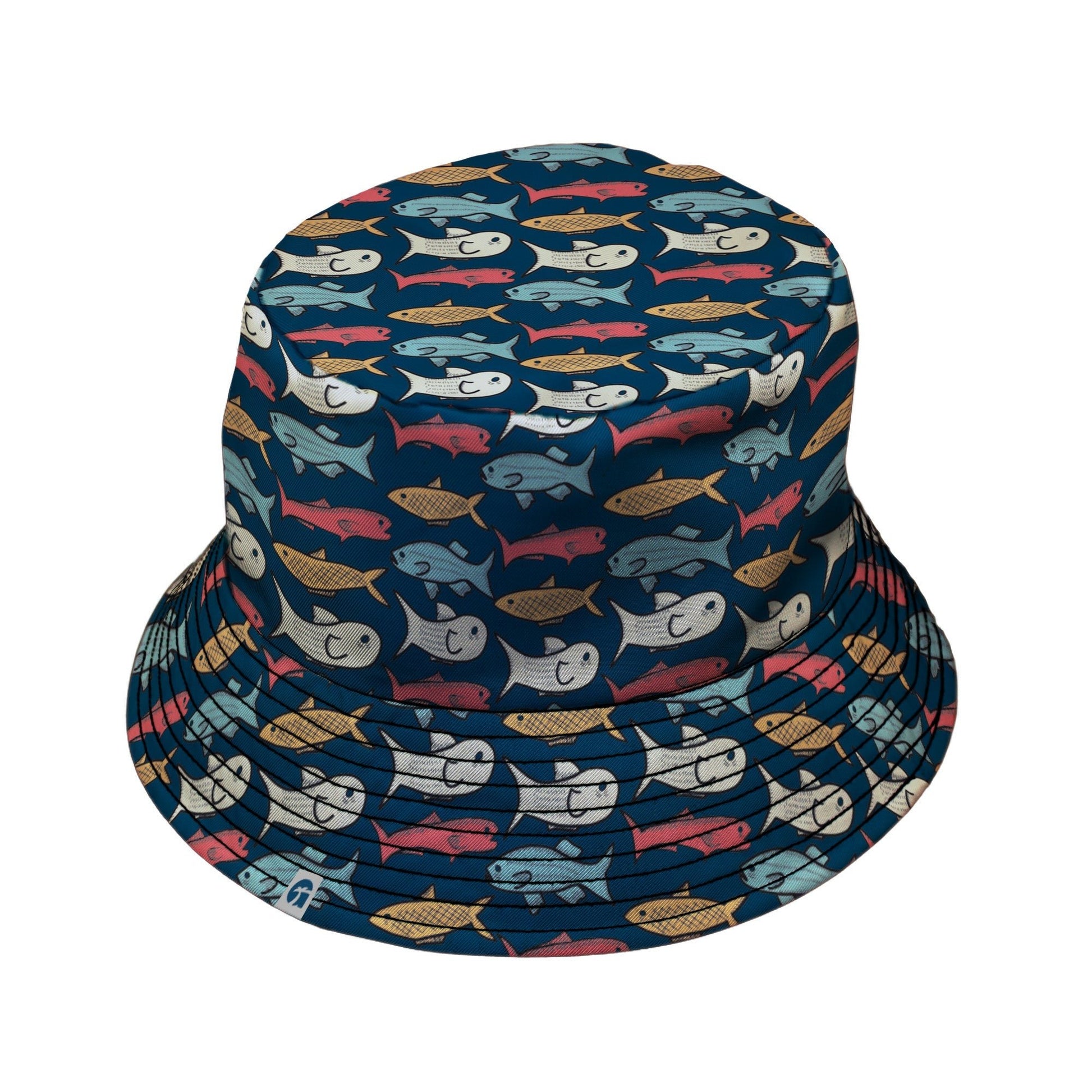 Fish Flow Bucket Hat Geek Nerd 0925 Animal Patterns Design by Heather Davenport
