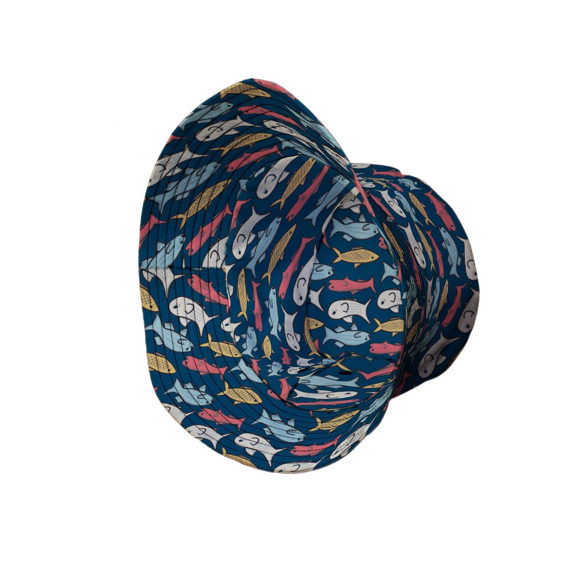 Fish Flow Bucket Hat Geek Nerd 0925 Animal Patterns Design by Heather Davenport