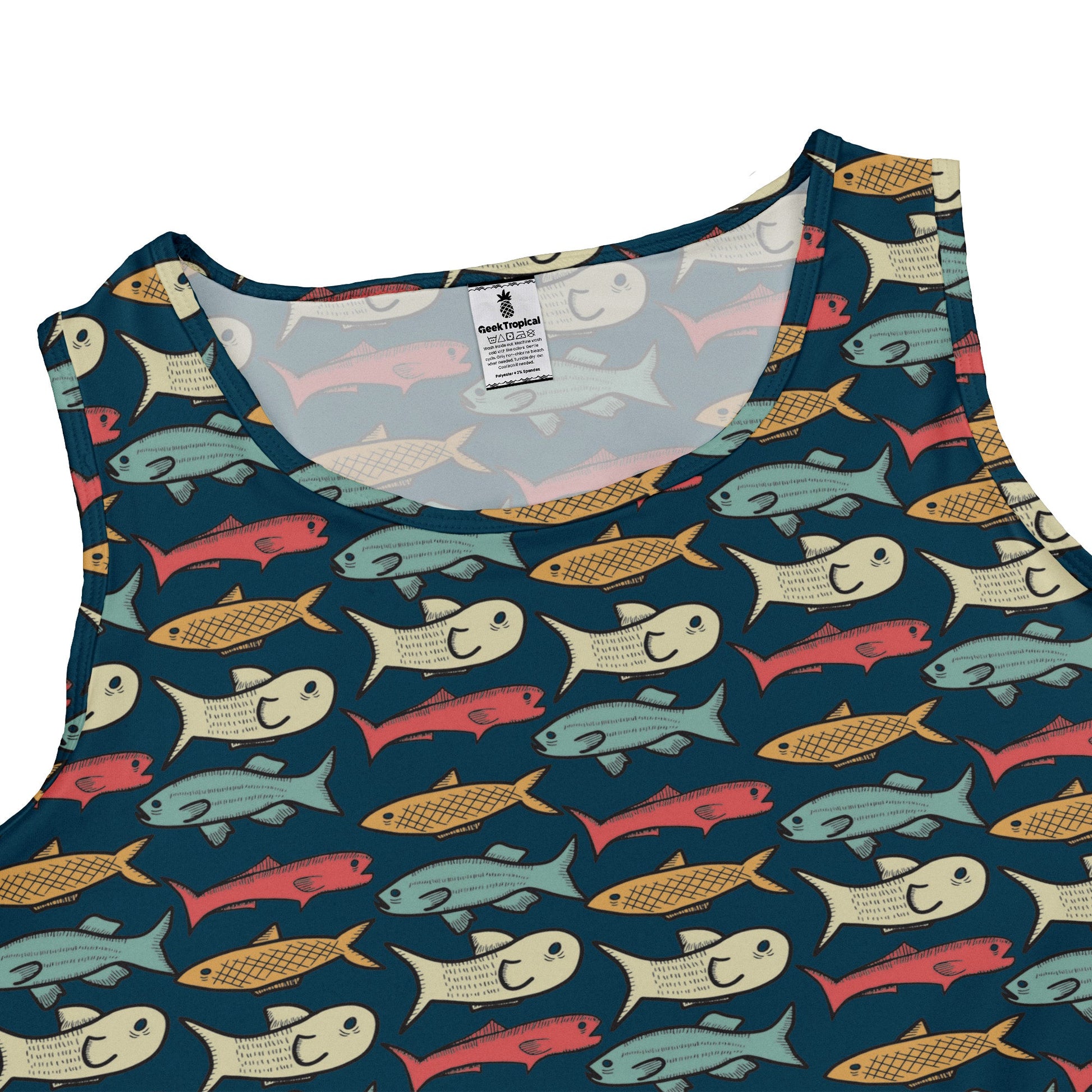 Fish Flow Dress Geek Nerd 0925 Animal Patterns Design by Heather Davenport