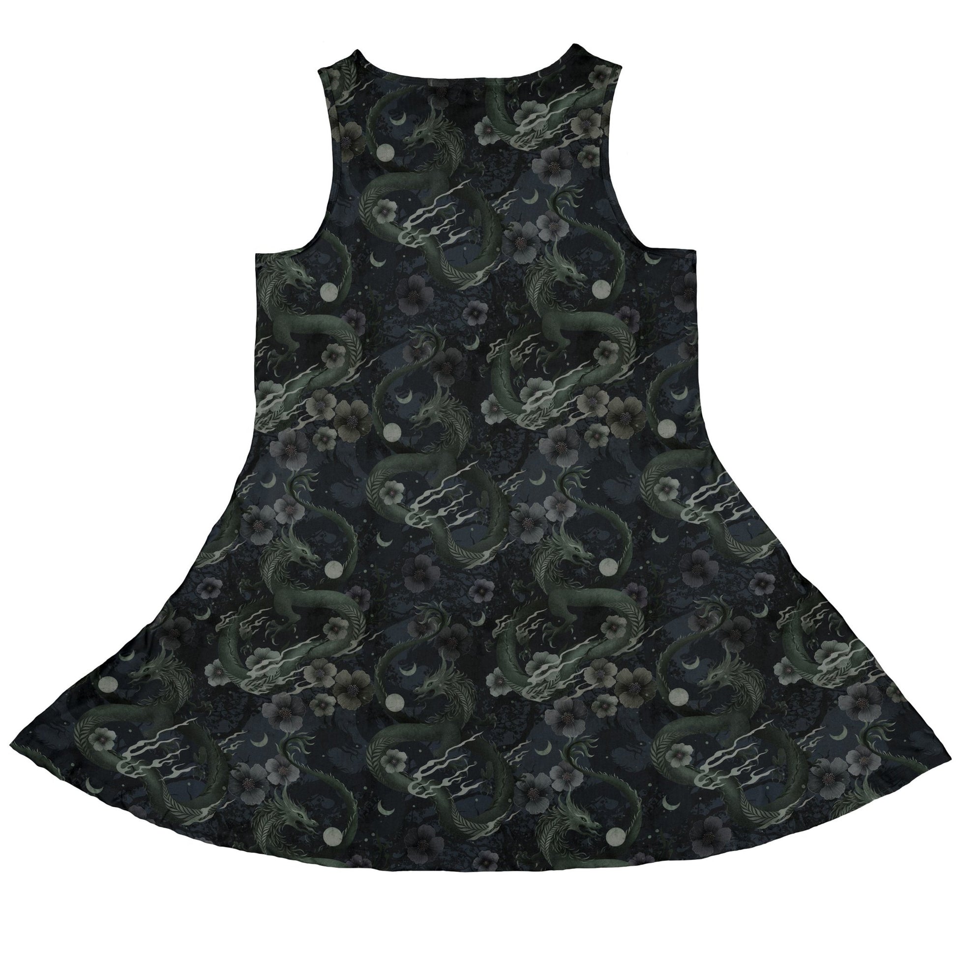 Floral Dragon Fog Dress Geek Nerd Design by Episodic Fantasy Prints lx - C