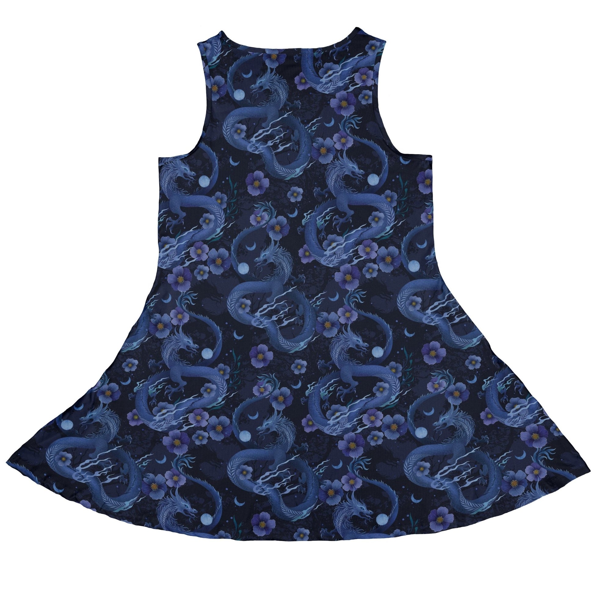 Floral Dragon Night Dress Geek Nerd Design by Episodic Fantasy Prints lx - C