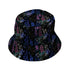 Floral Purple Night Bucket Hat Geek Nerd 0925 Botany Print Design by Episodic