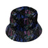 Floral Purple Night Bucket Hat Geek Nerd 0925 Botany Print Design by Episodic