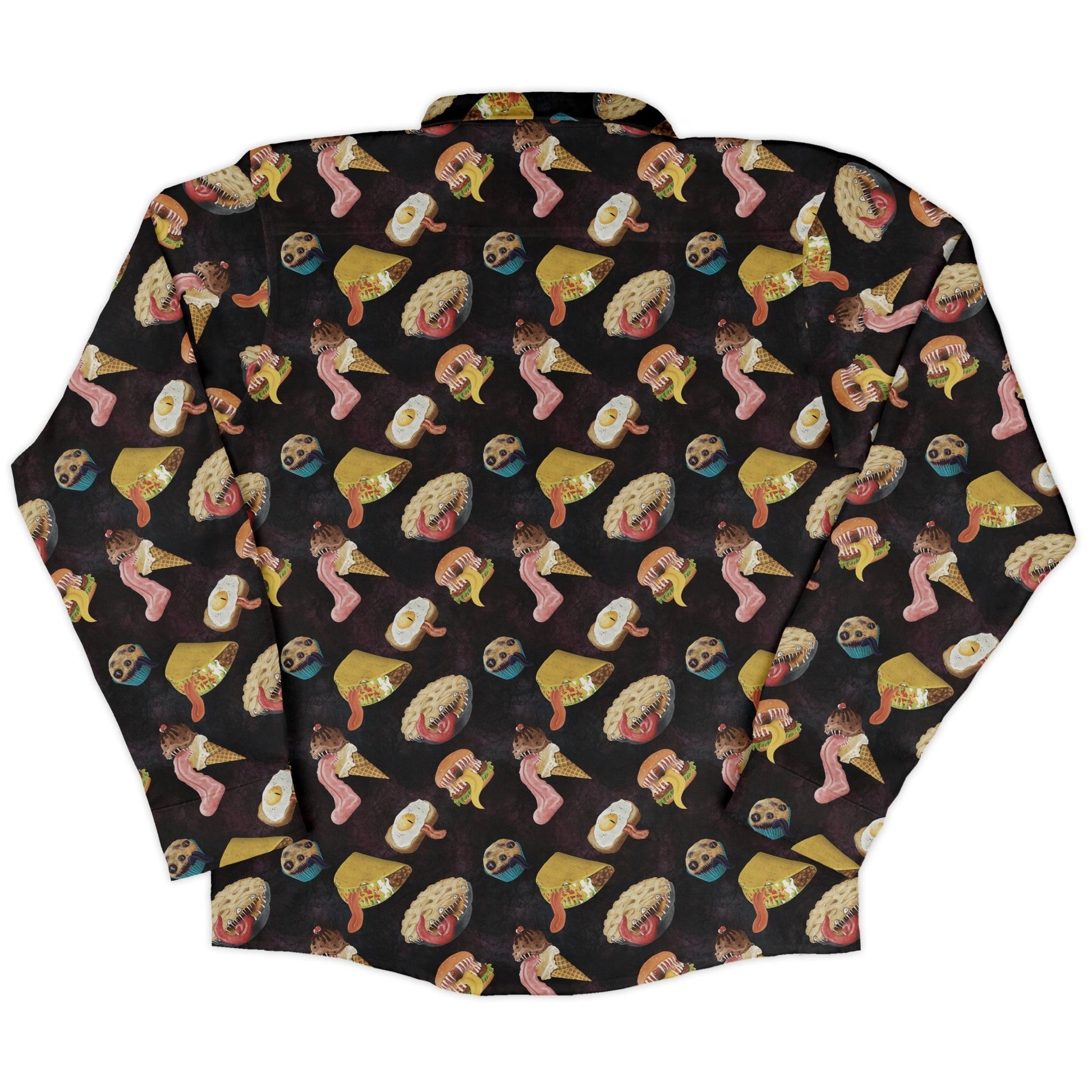 Food Mimics Dnd Long Sleeve Button Up Shirt Geek Nerd adult sizing Designs by Nathan dnd & rpg print