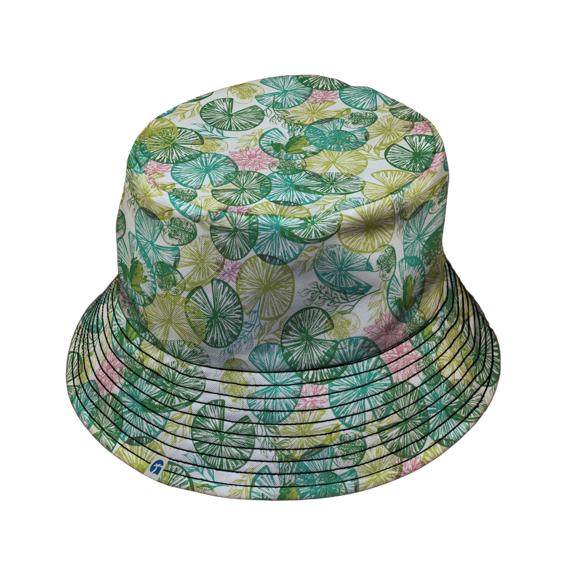 Frog Among Lilies Bucket Hat Geek Nerd 0925 Animal Patterns Botany Print