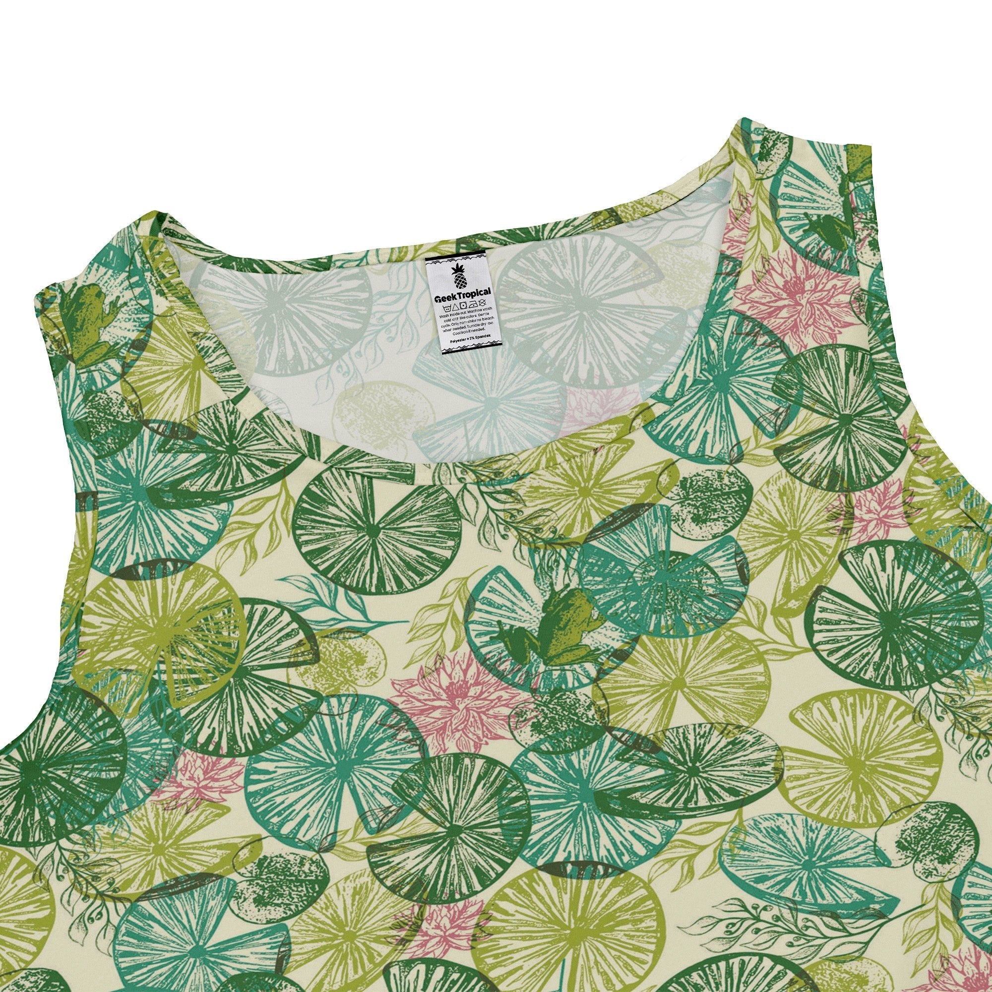 Frog Among Lilies Dress Geek Nerd 0925 Animal Patterns Botany Print