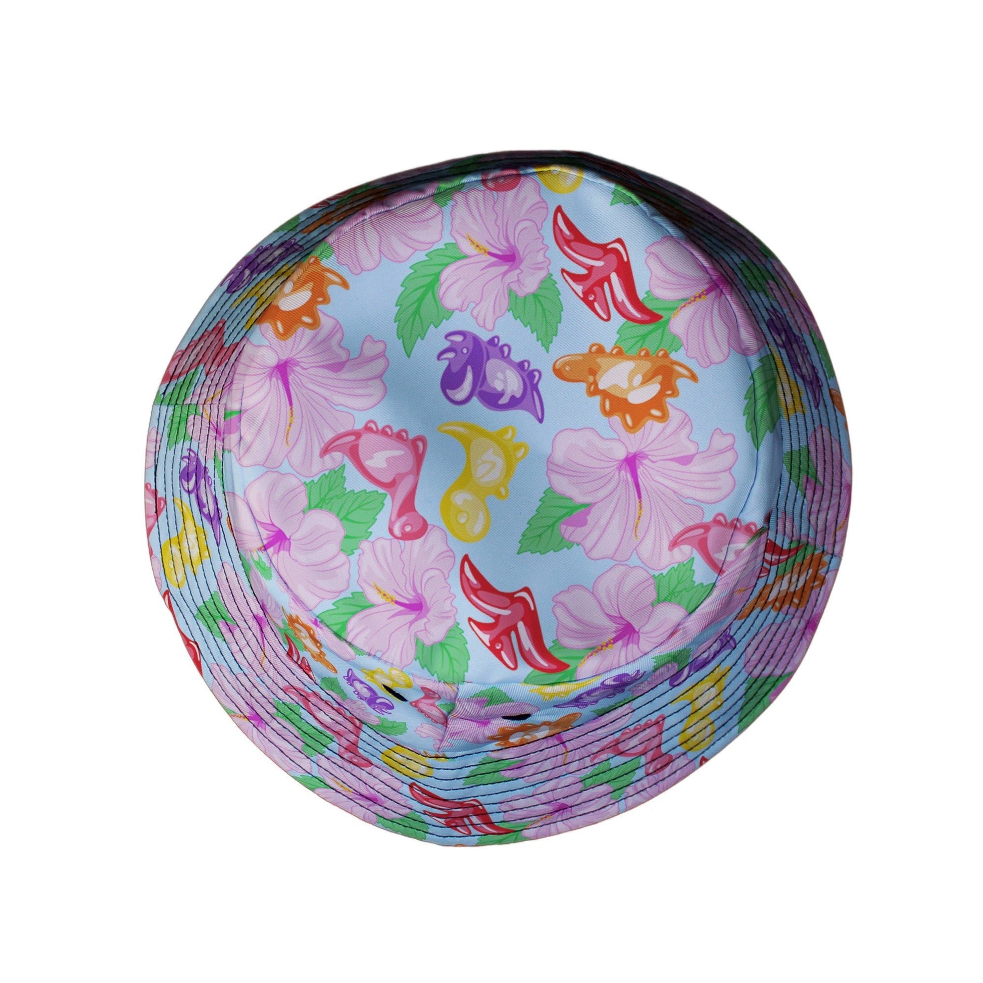 Fruit Snack Dinos Bucket Hat Geek Nerd 0925 Animal Patterns Design by Julie Kitzes