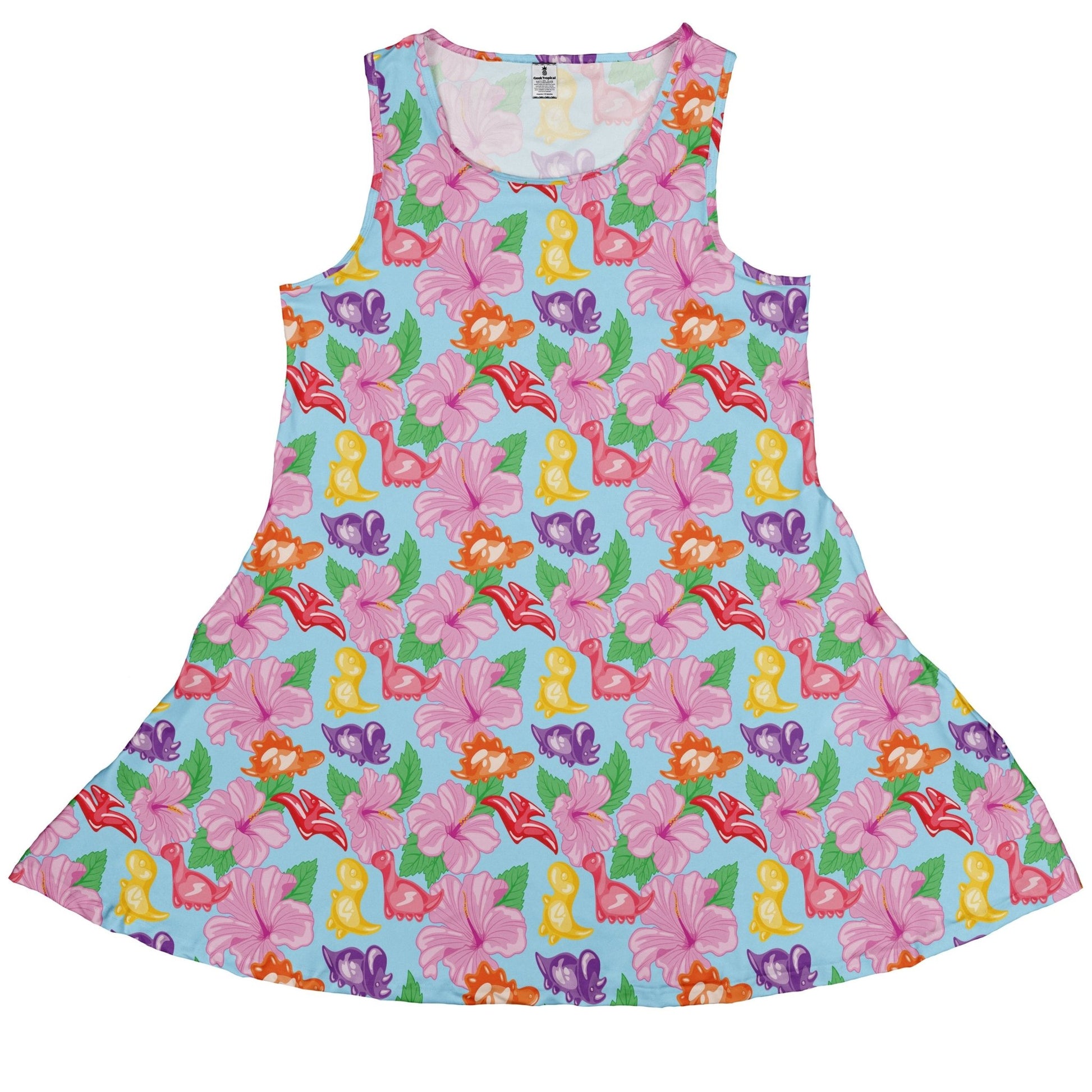 Fruit Snack Dinos Dress Geek Nerd 0925 Animal Patterns Design by Julie Kitzes