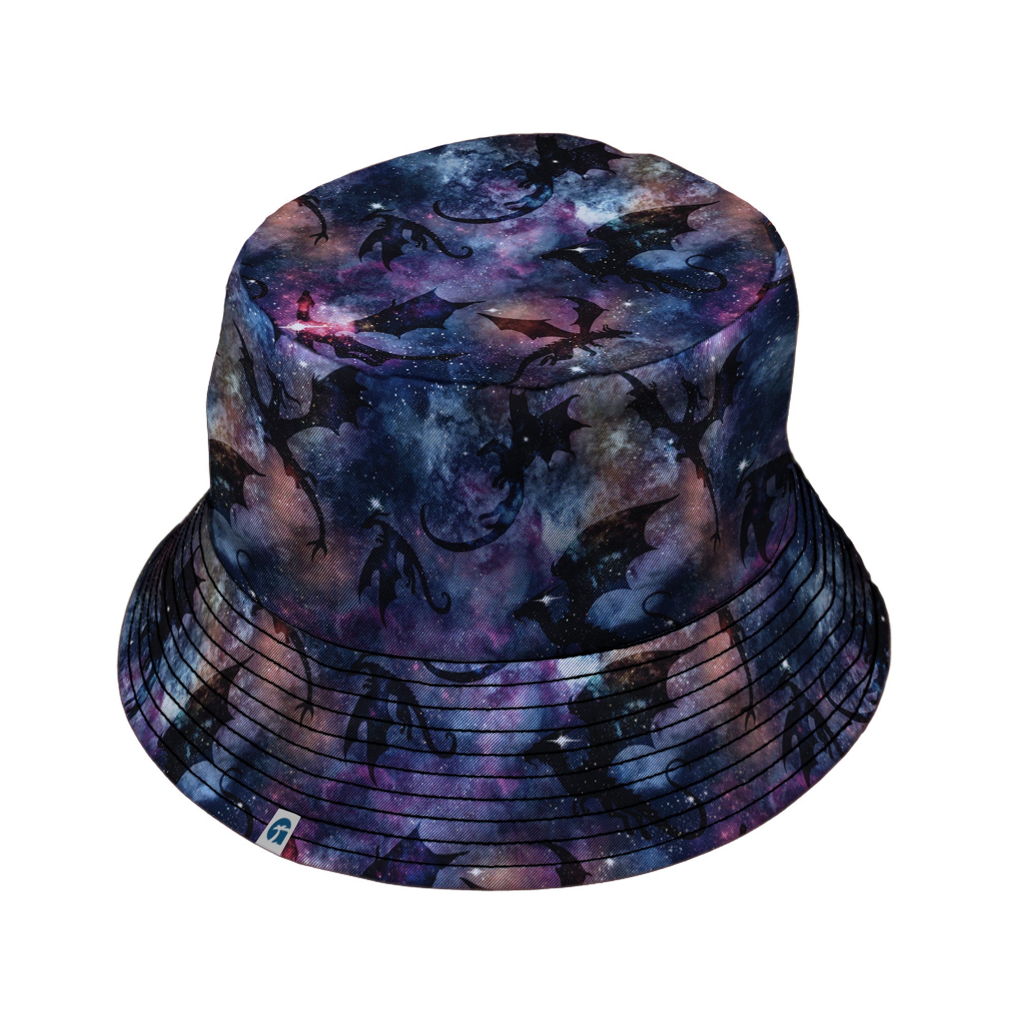 Galaxy Dragons Purple Bucket Hat Geek Nerd 0925 Designs by Nathan Fantasy Prints