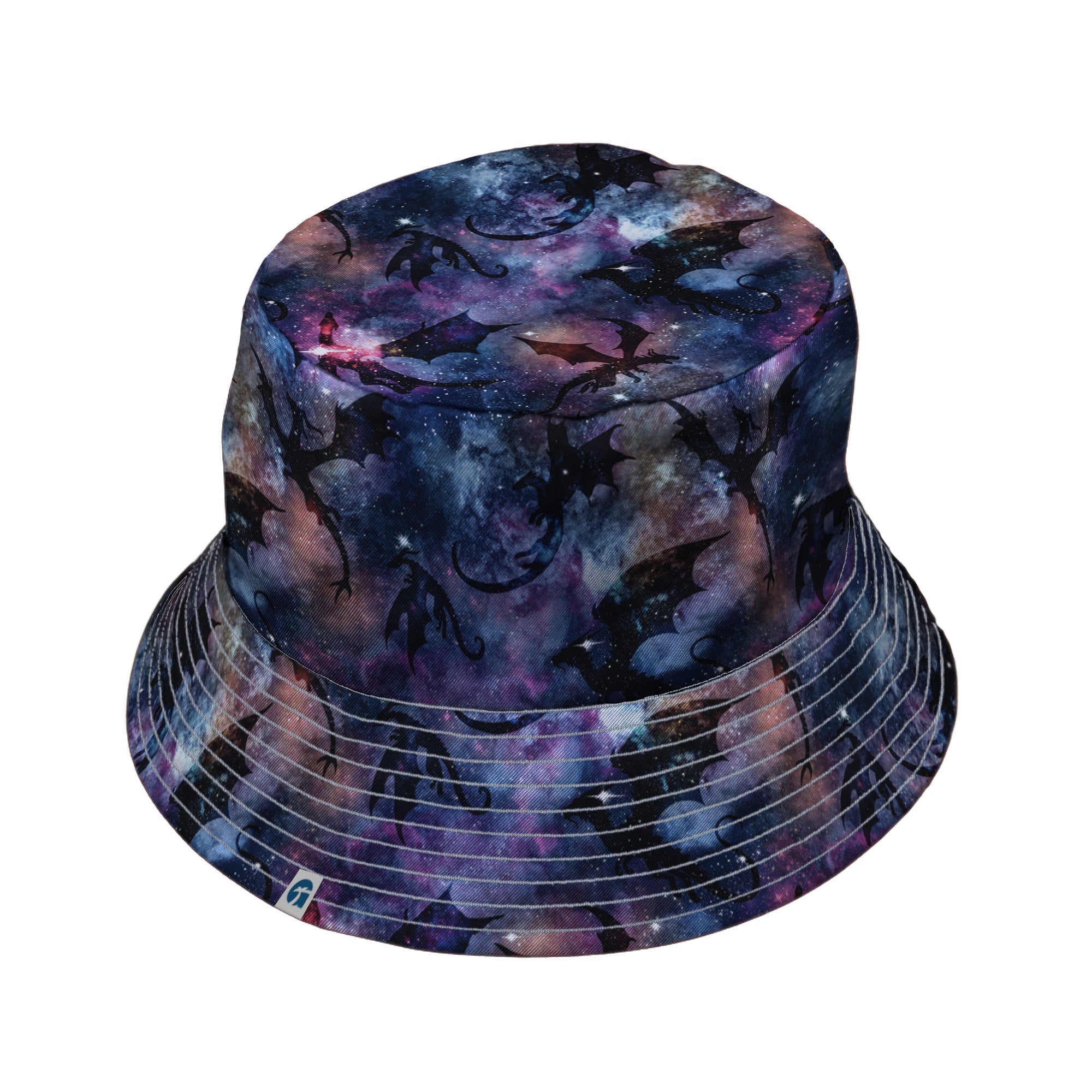 Galaxy Dragons Purple Bucket Hat Geek Nerd 0925 Designs by Nathan Fantasy Prints