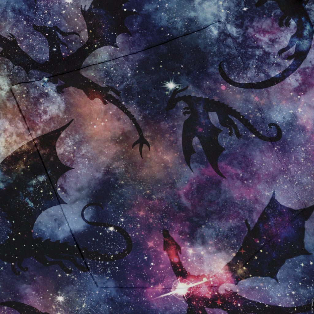 Galaxy Dragons Purple Button Up Shirt Geek Nerd 0925 adult sizing All Adult Button Up Shirts
