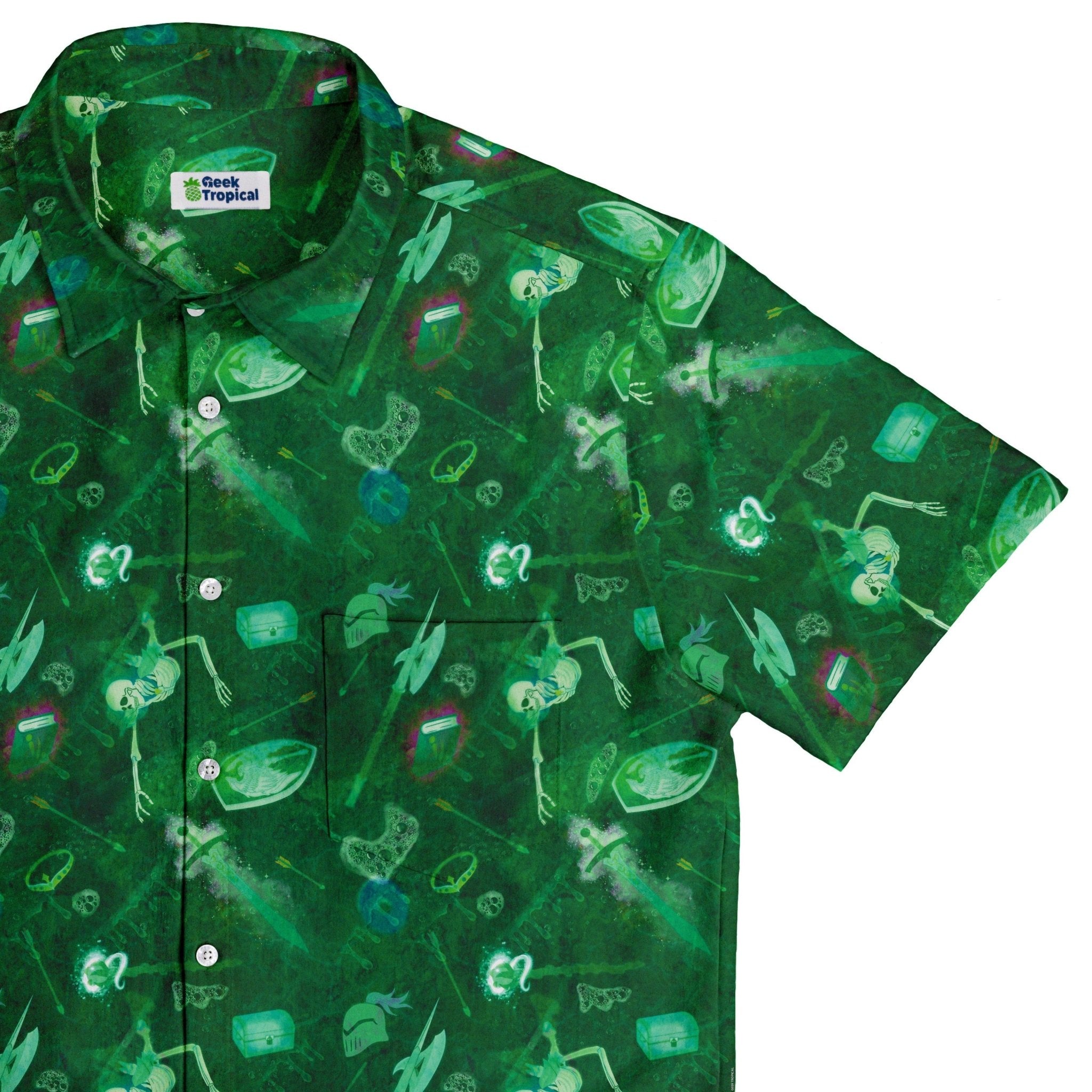 Gelatinous Cube Dnd Monster Button Up Shirt - adult sizing - Designs by Nathan - dnd & rpg print
