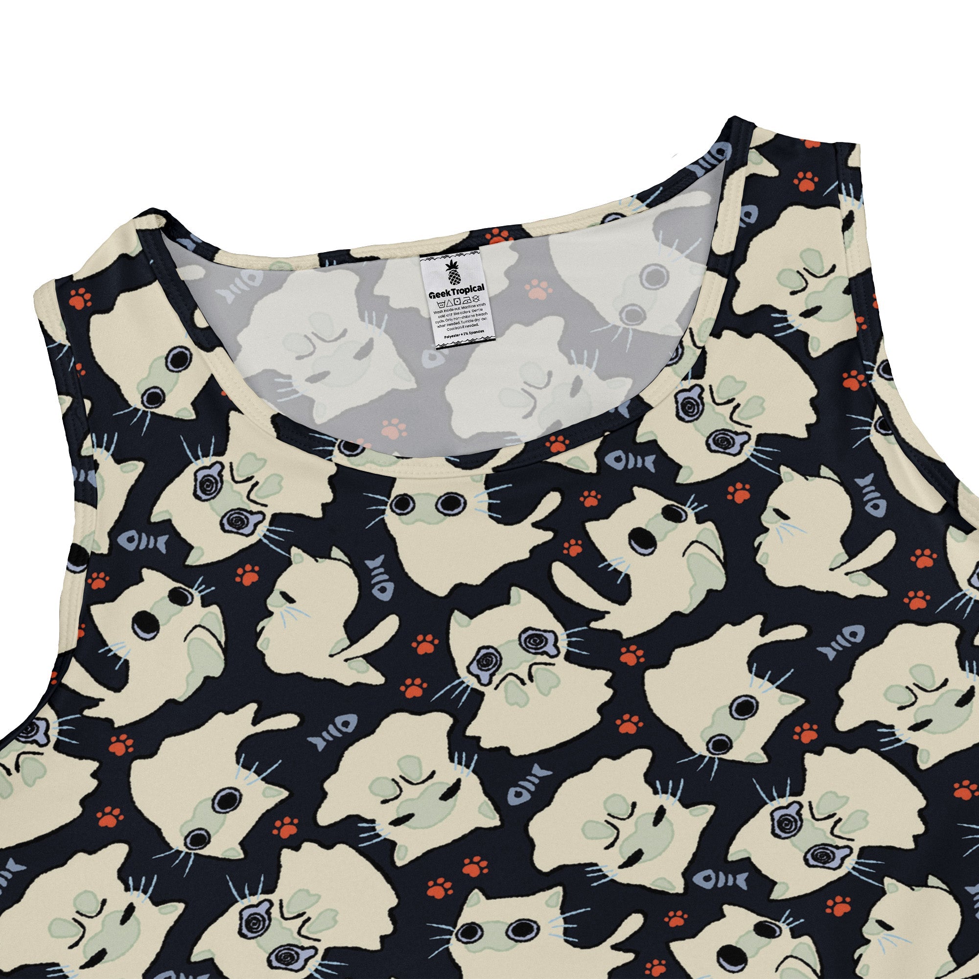 Ghost Cats Dress Geek Nerd 0925 Animal Patterns Design by Ardi Tong