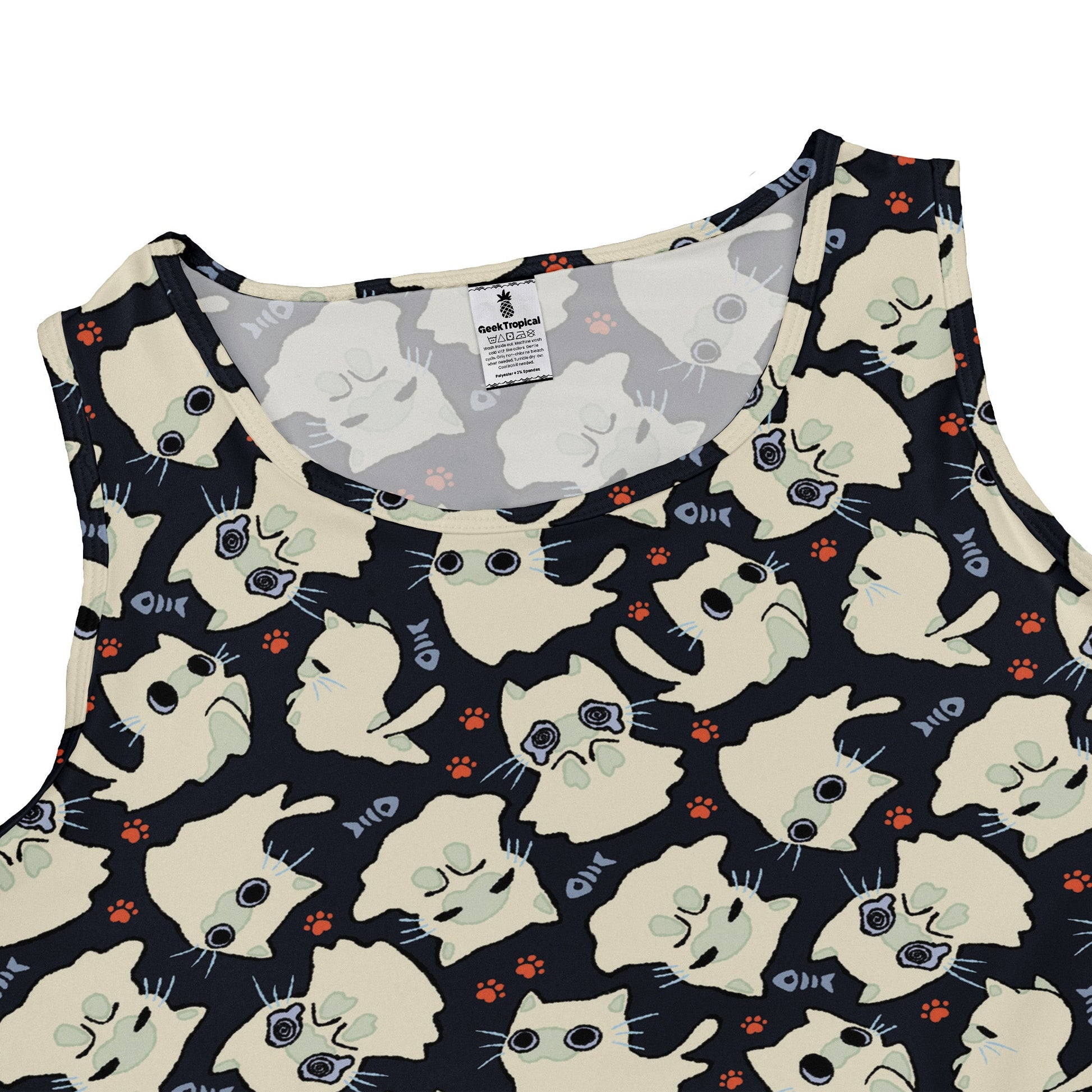 Ghost Cats Dress Geek Nerd 0925 Animal Patterns Design by Ardi Tong