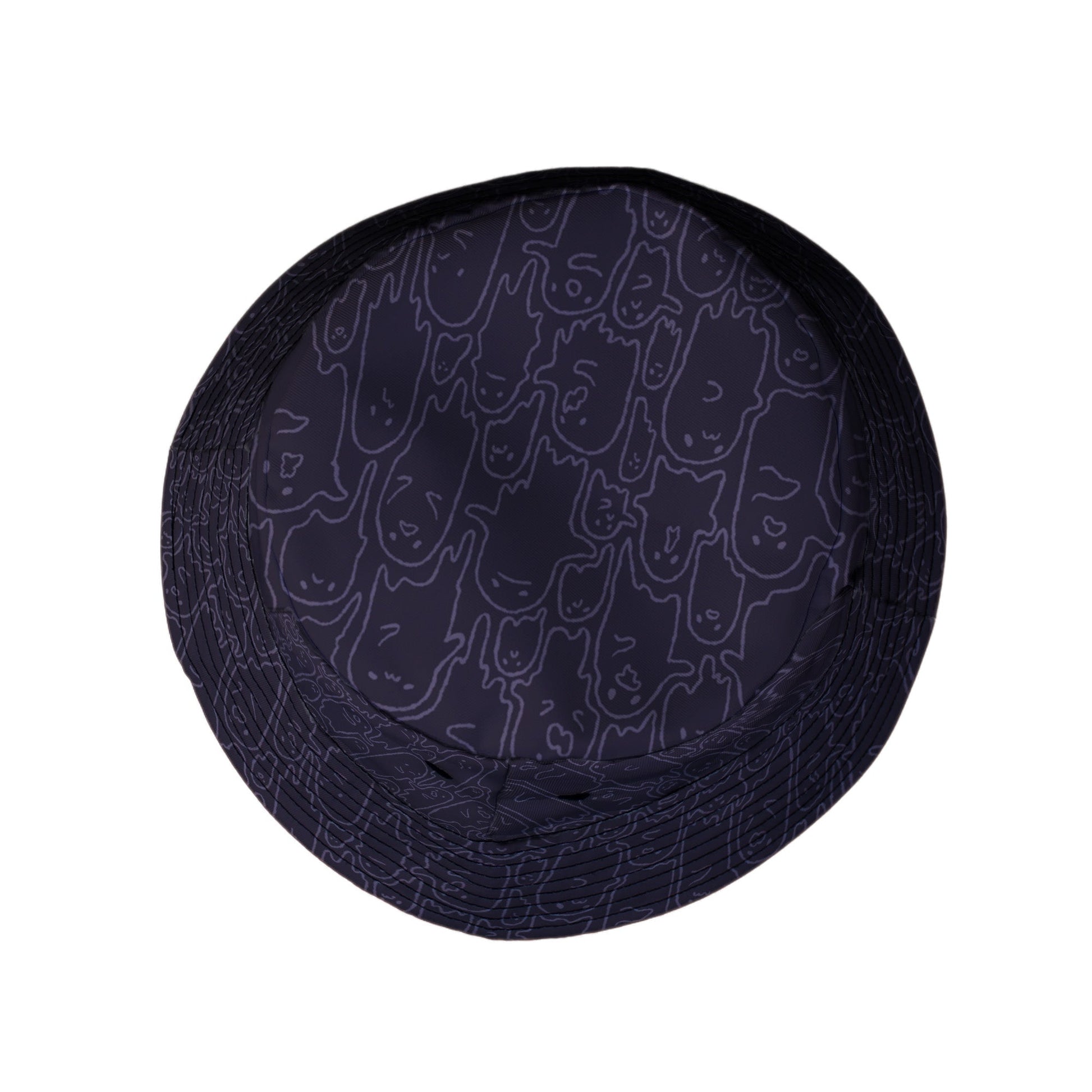 Ghost Wall Purple Bucket Hat Geek Nerd 0925 Design by Ardi Tong Fantasy Prints