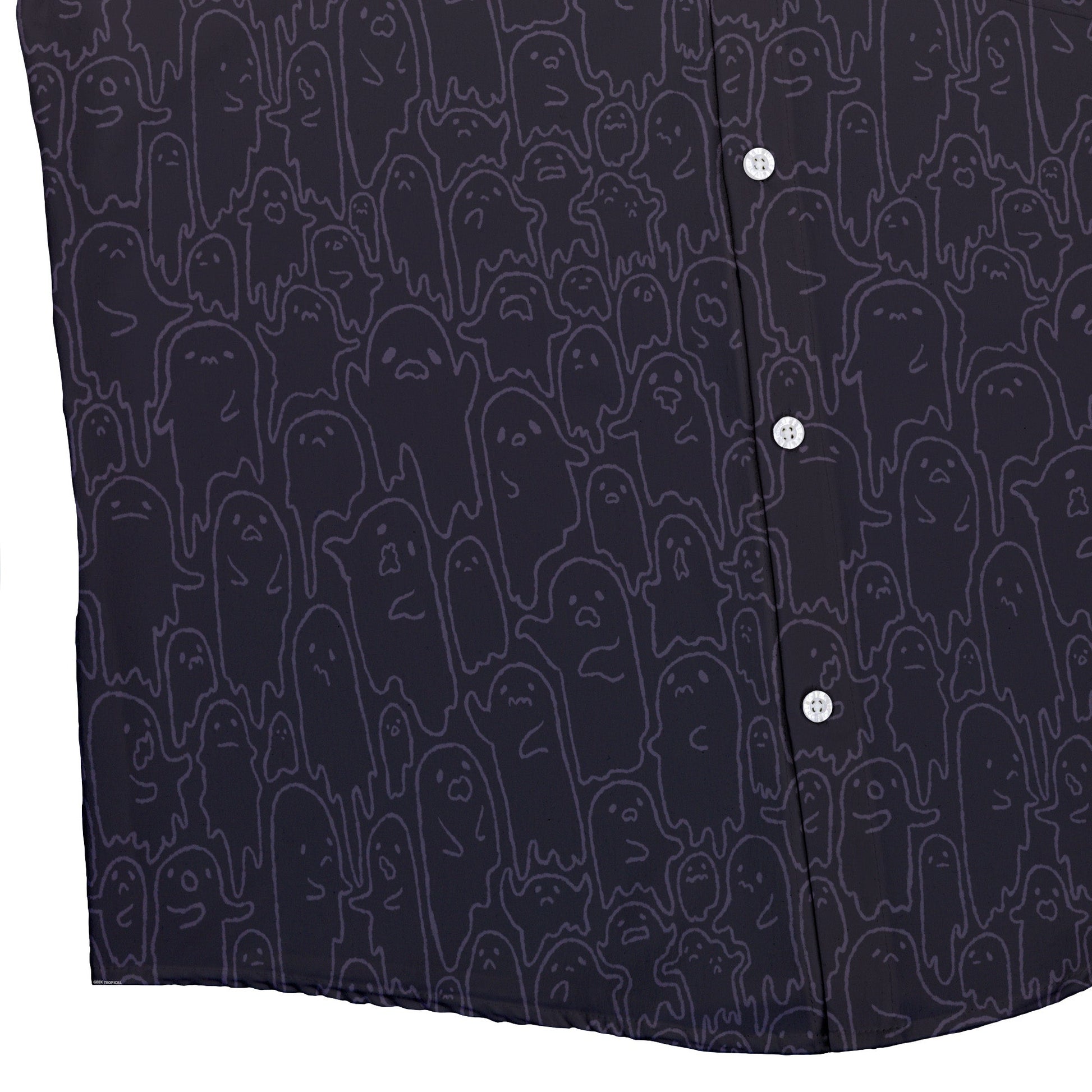 Ghost Wall Purple Button Up Shirt Geek Nerd 0925 adult sizing All Adult Button Up Shirts