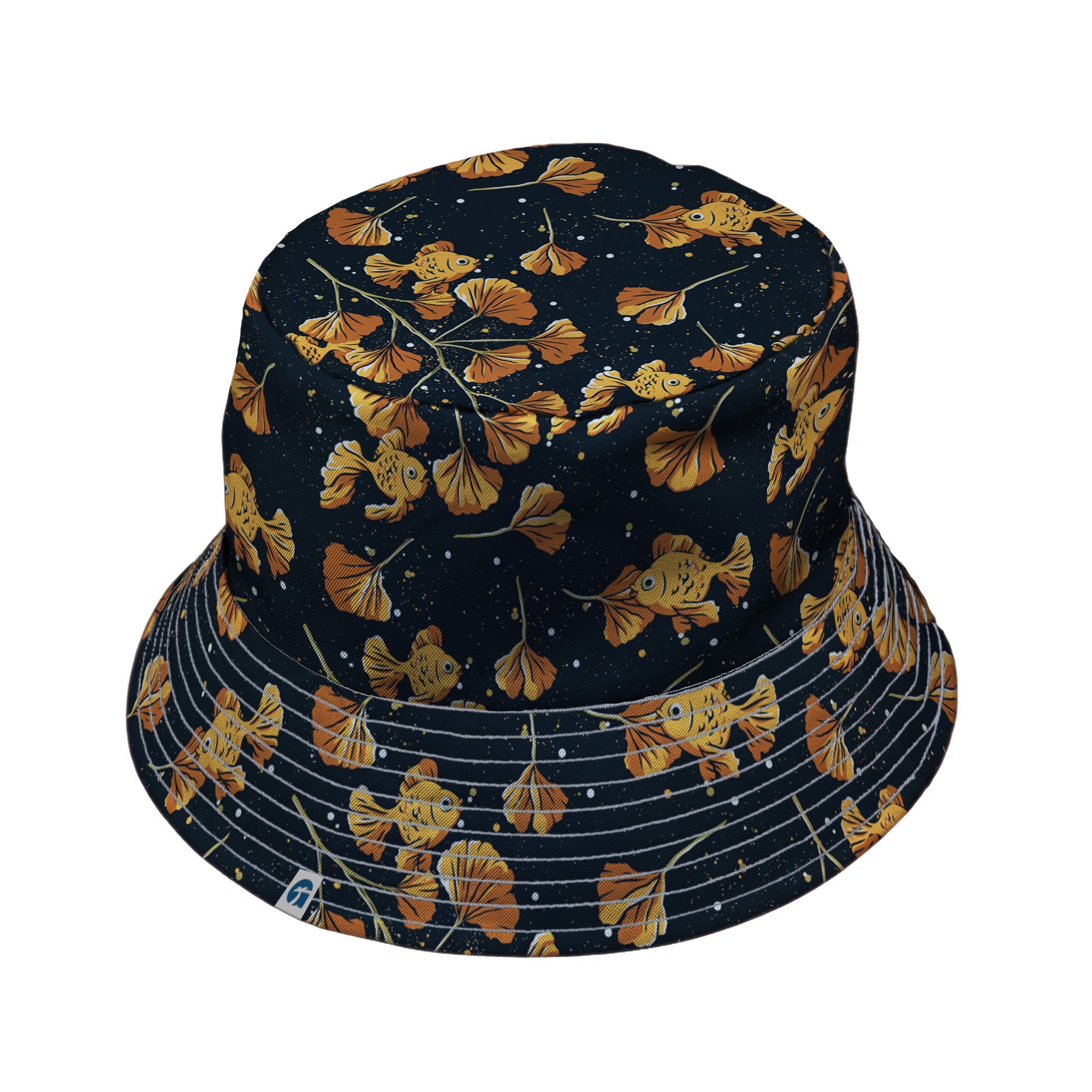 Ginkgo Golden Fish Bucket Hat Geek Nerd 0925 Animal Patterns Botany Print