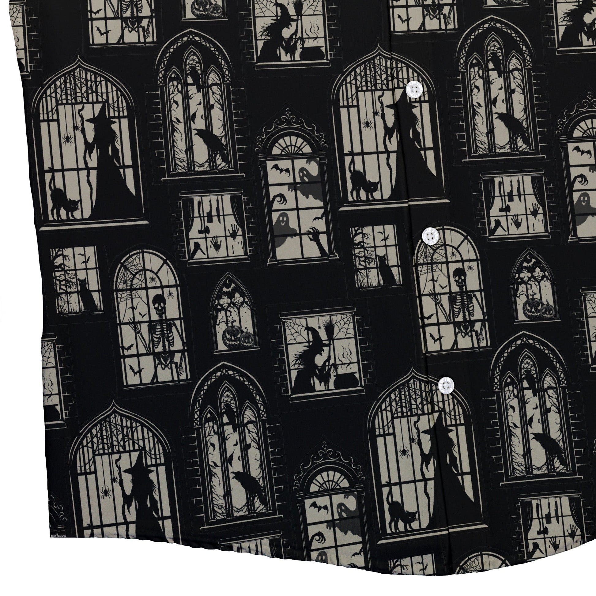 Gothic Windows Button Up Shirt Geek Nerd 0925 adult sizing All Adult Button Up Shirts