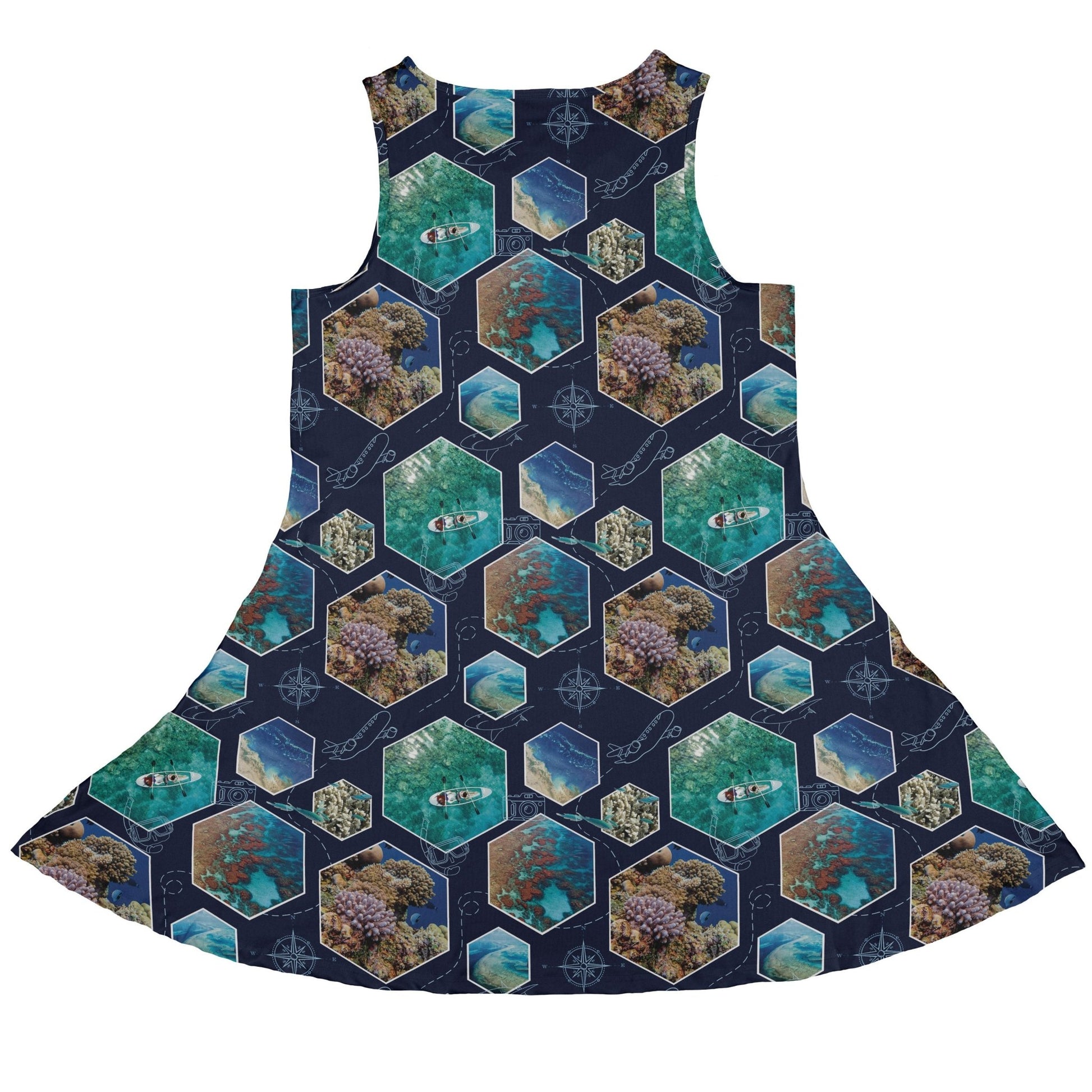 Great Reef Wonder Dress Geek Nerd 0925 Animal Patterns Designs by Nathan