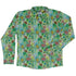 Green Dragon Encounter Dnd Long Sleeve Button Up Shirt Geek Nerd adult sizing Animal Patterns Designs by Nathan