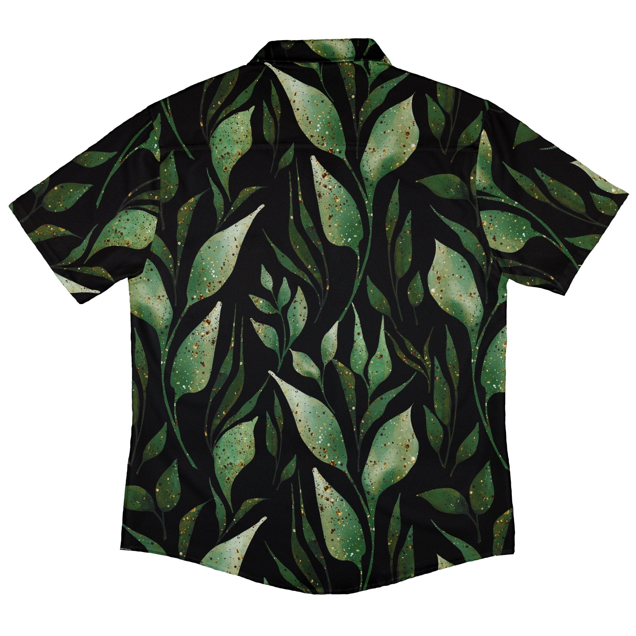 Growing Leaves Metallic Specs Button Up Shirt - adult sizing - Botany Print - Simple Patterns