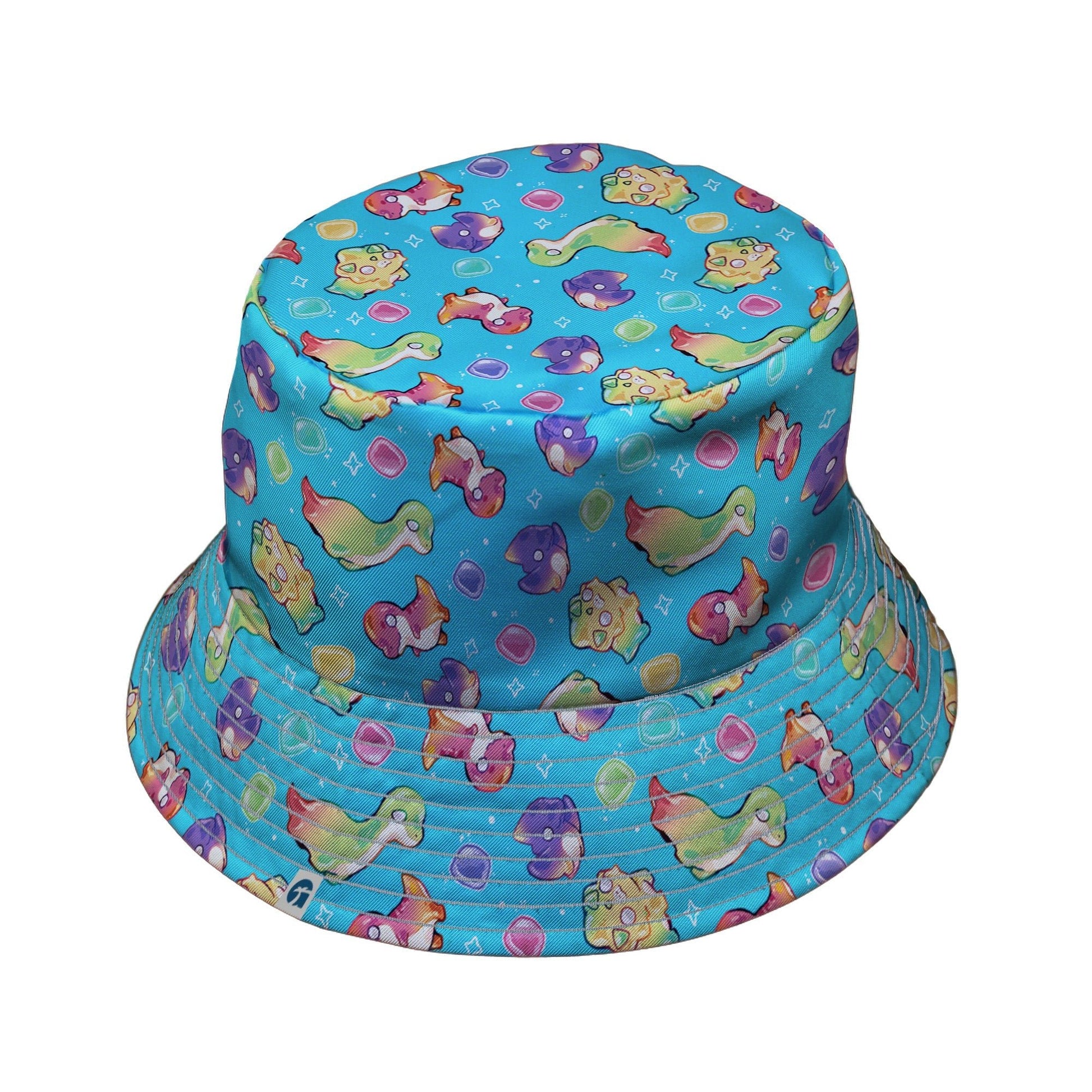 Gum Drop Dinos Bucket Hat Geek Nerd 0925 Animal Patterns Design by Ardi Tong