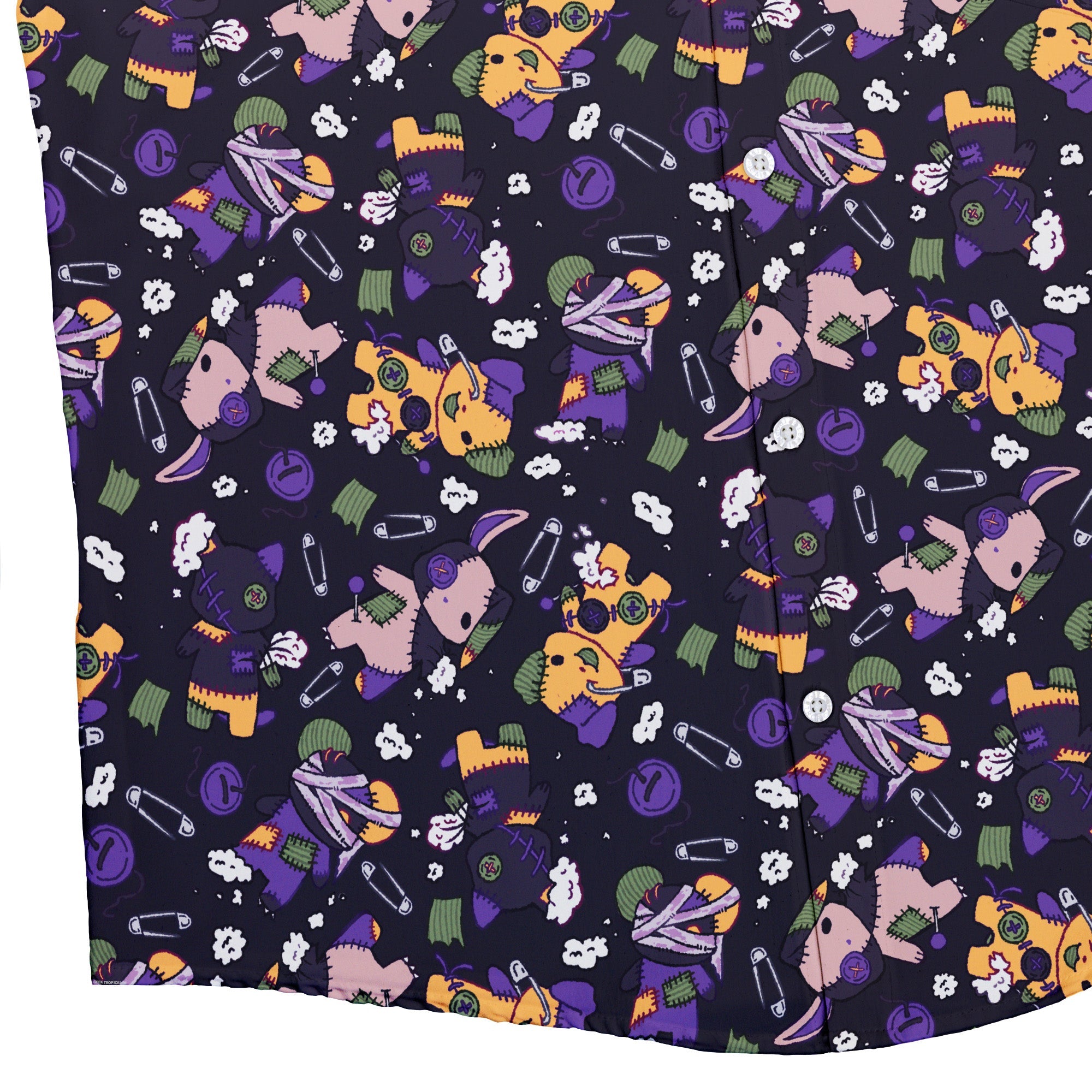 Haunted Plushies Button Up Shirt Geek Nerd 0925 adult sizing All Adult Button Up Shirts