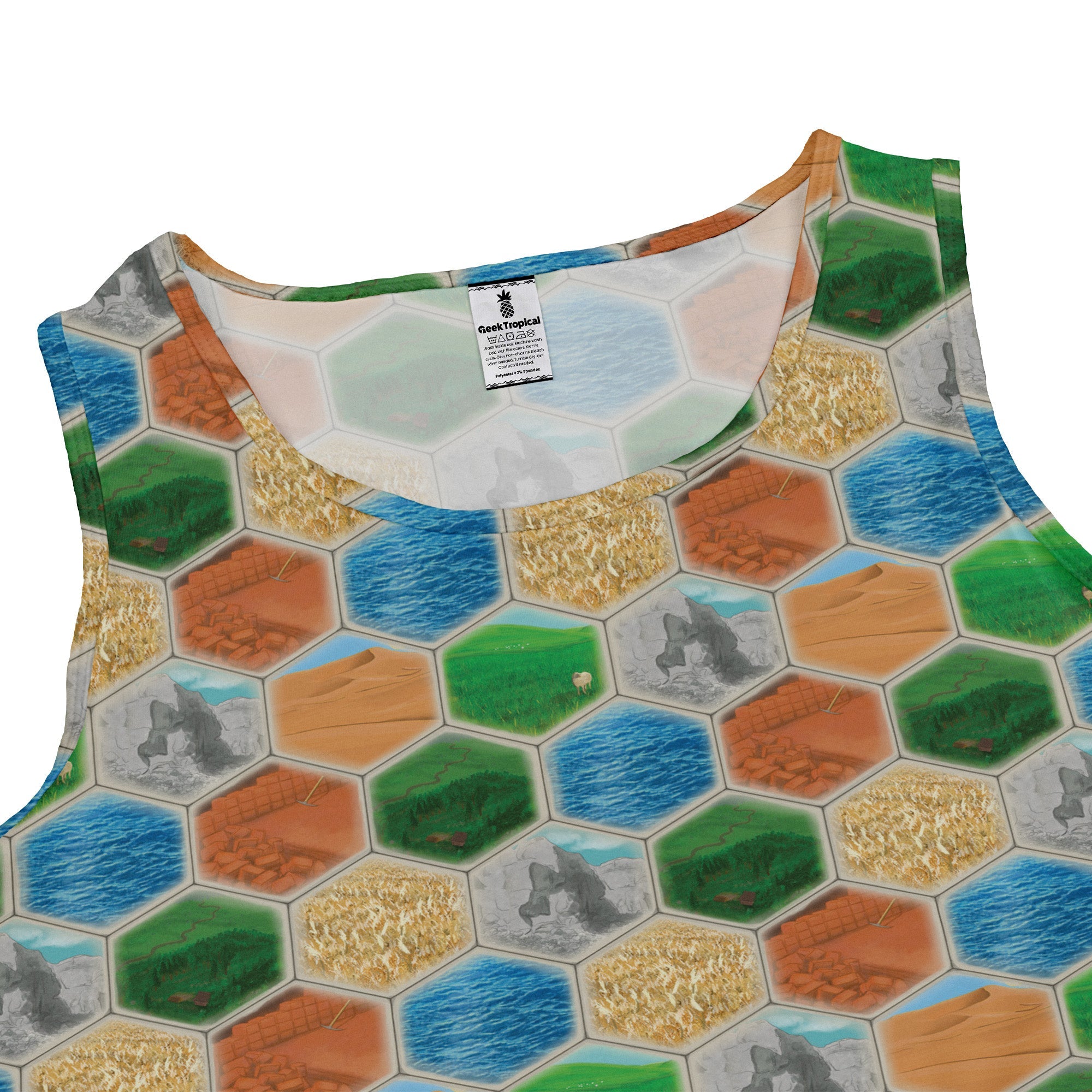 Hexagon Tile Board Game Dress Geek Nerd board game print Designs by Nathan lx - C