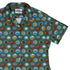 Hexagon Tile Game Symbols Curvy Button Up Shirt Geek Nerd board game print Designs by Nathan women