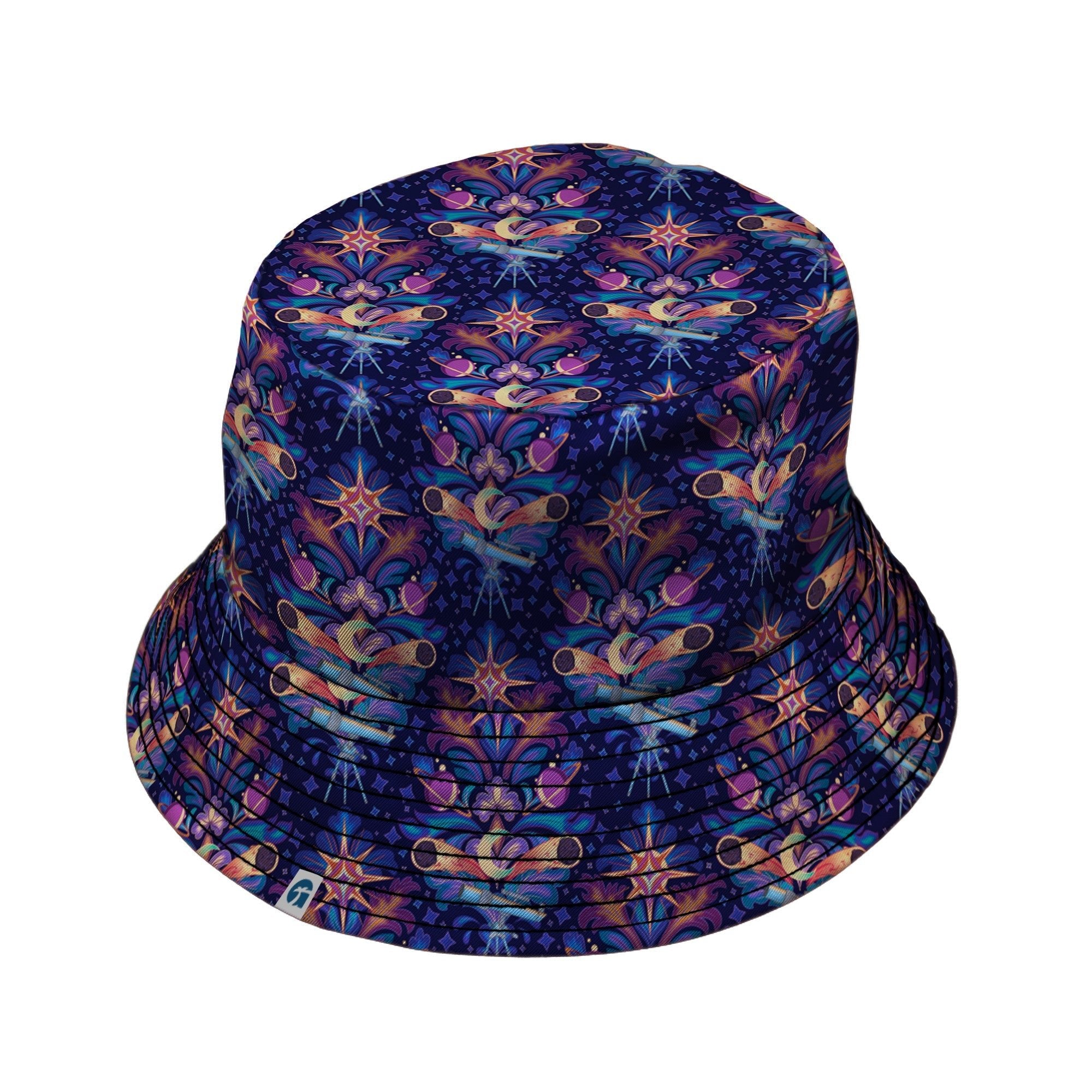 Hidden Astronomy Bucket Hat Geek Nerd Design by Brigid Ashwood lx - B outer space & astronaut print