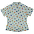 Hot Air Balloon Sky Curvy Button Up Shirt Geek Nerd Design by Zirkus Design outer space & astronaut print q225