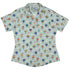 Hot Air Balloon Sky Curvy Button Up Shirt Geek Nerd Design by Zirkus Design outer space & astronaut print q225