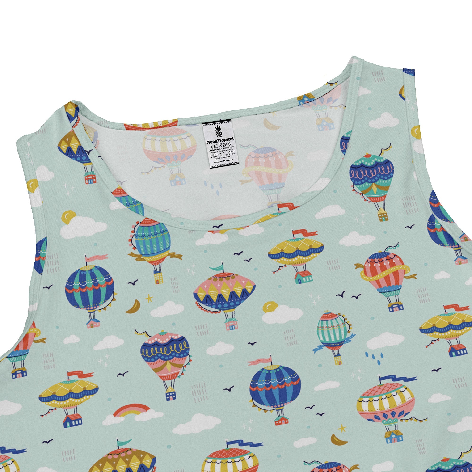 Hot Air Balloon Sky Dress Geek Nerd Design by Zirkus Design lx - C outer space & astronaut print