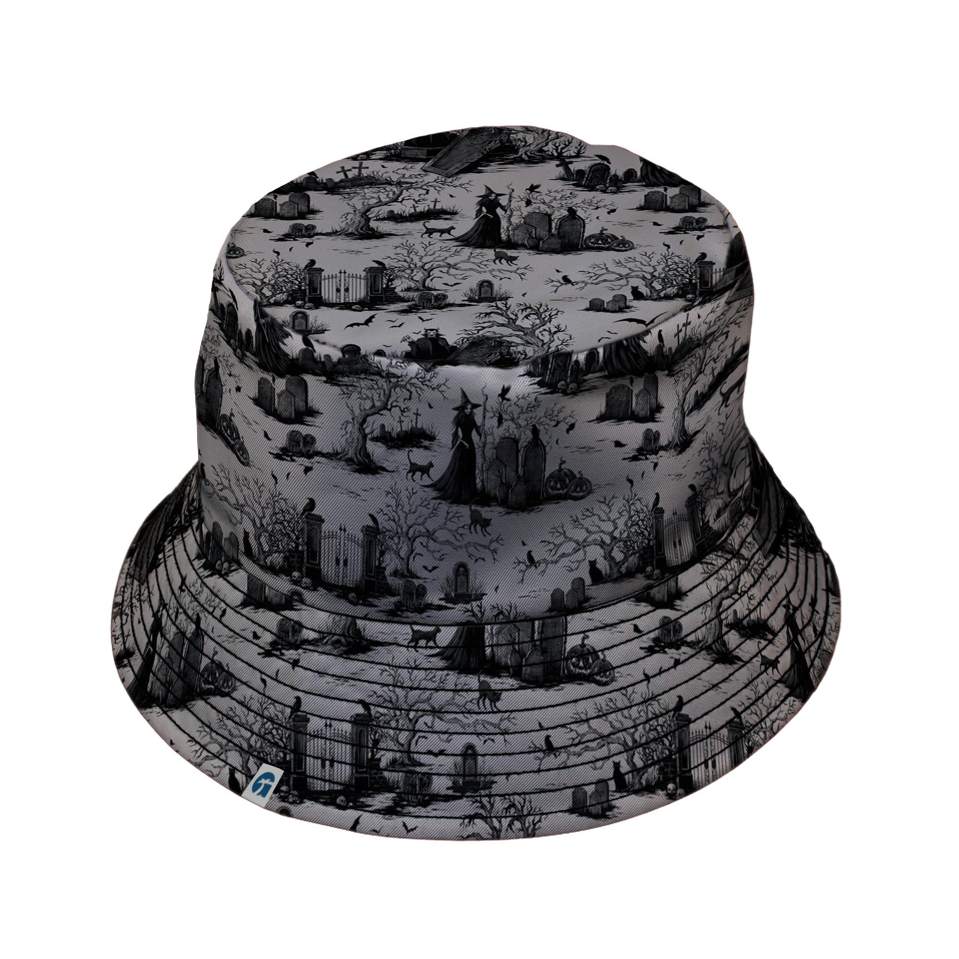 Huanted Graveyard Dark Bucket Hat Geek Nerd 0925 Design by Episodic Fantasy Prints