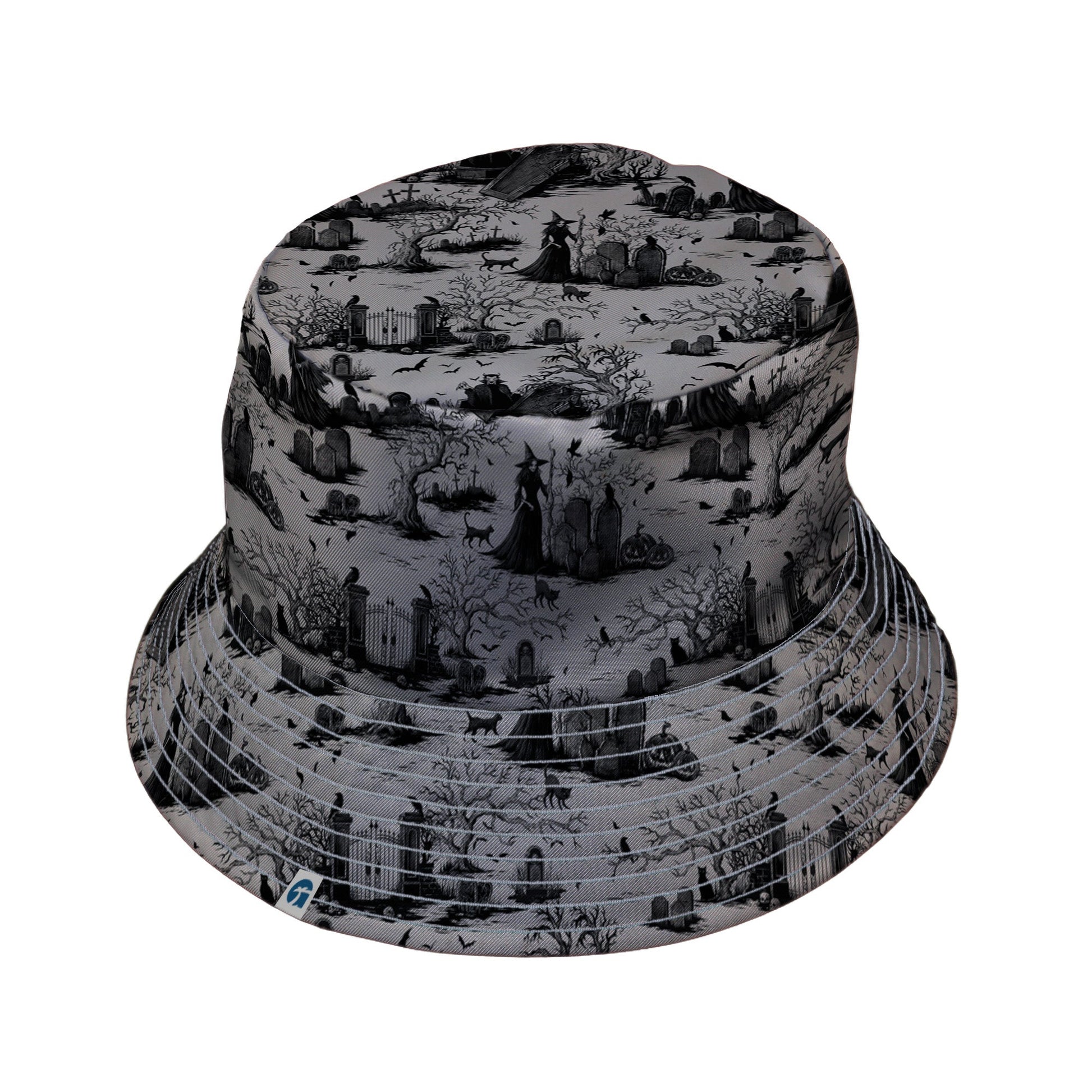 Huanted Graveyard Dark Bucket Hat Geek Nerd 0925 Design by Episodic Fantasy Prints