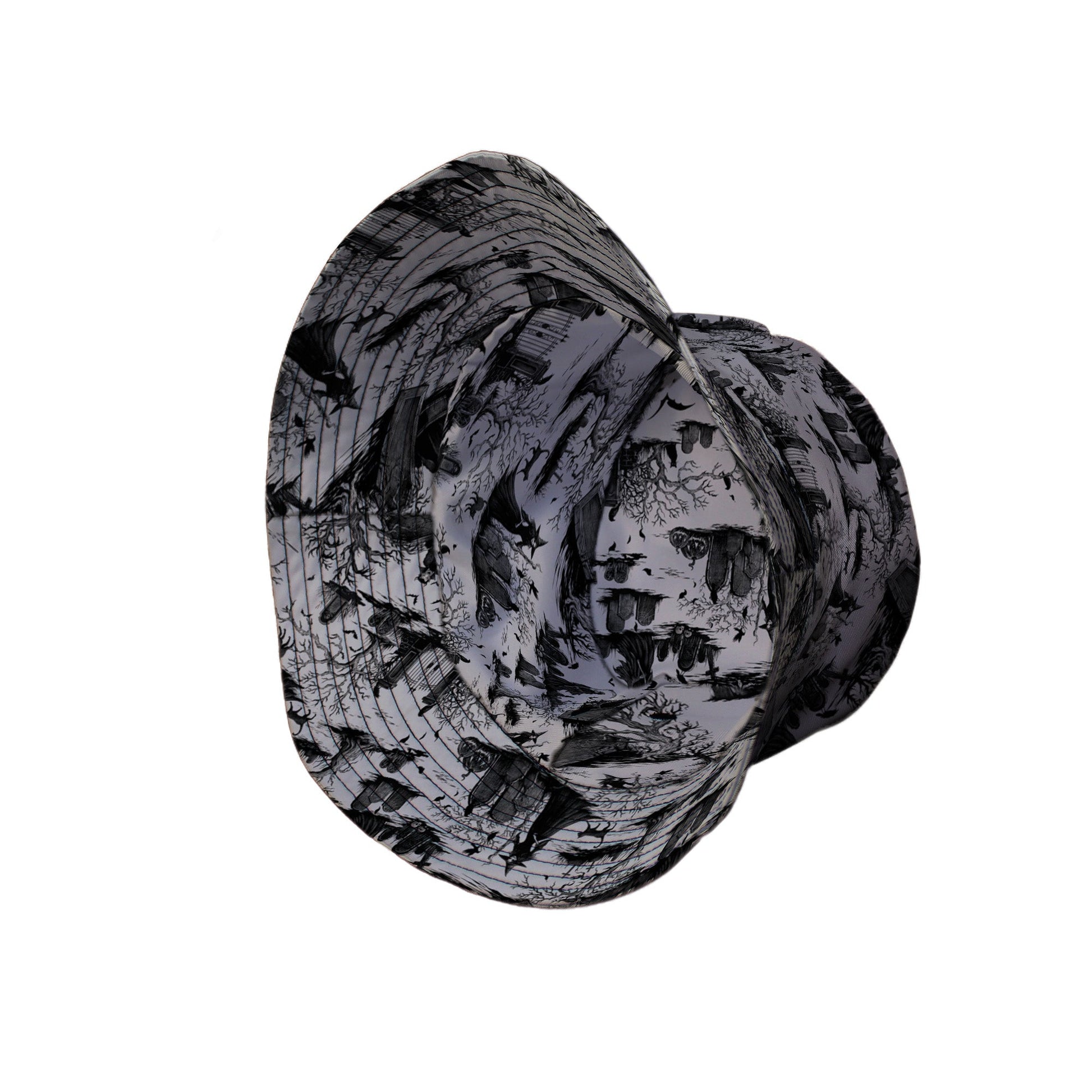 Huanted Graveyard Dark Bucket Hat Geek Nerd 0925 Design by Episodic Fantasy Prints
