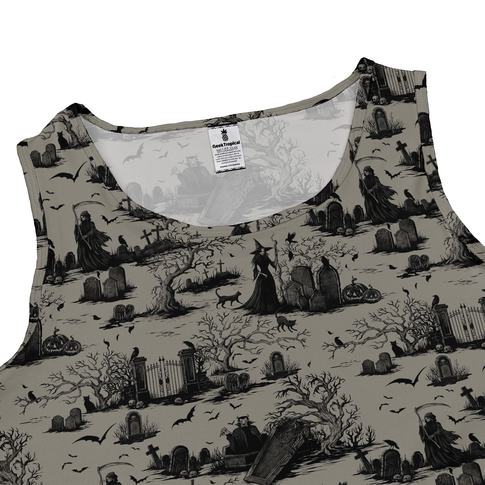 Huanted Graveyard Dark Dress Geek Nerd 0925 Design by Episodic Fantasy Prints