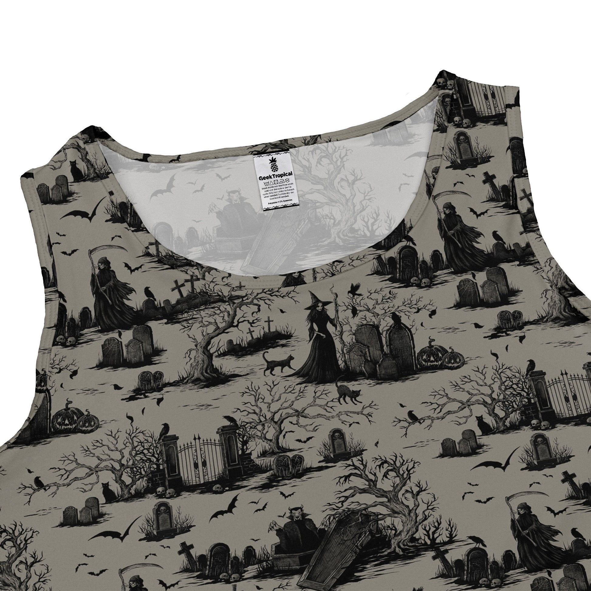 Huanted Graveyard Dark Dress Geek Nerd 0925 Design by Episodic Fantasy Prints