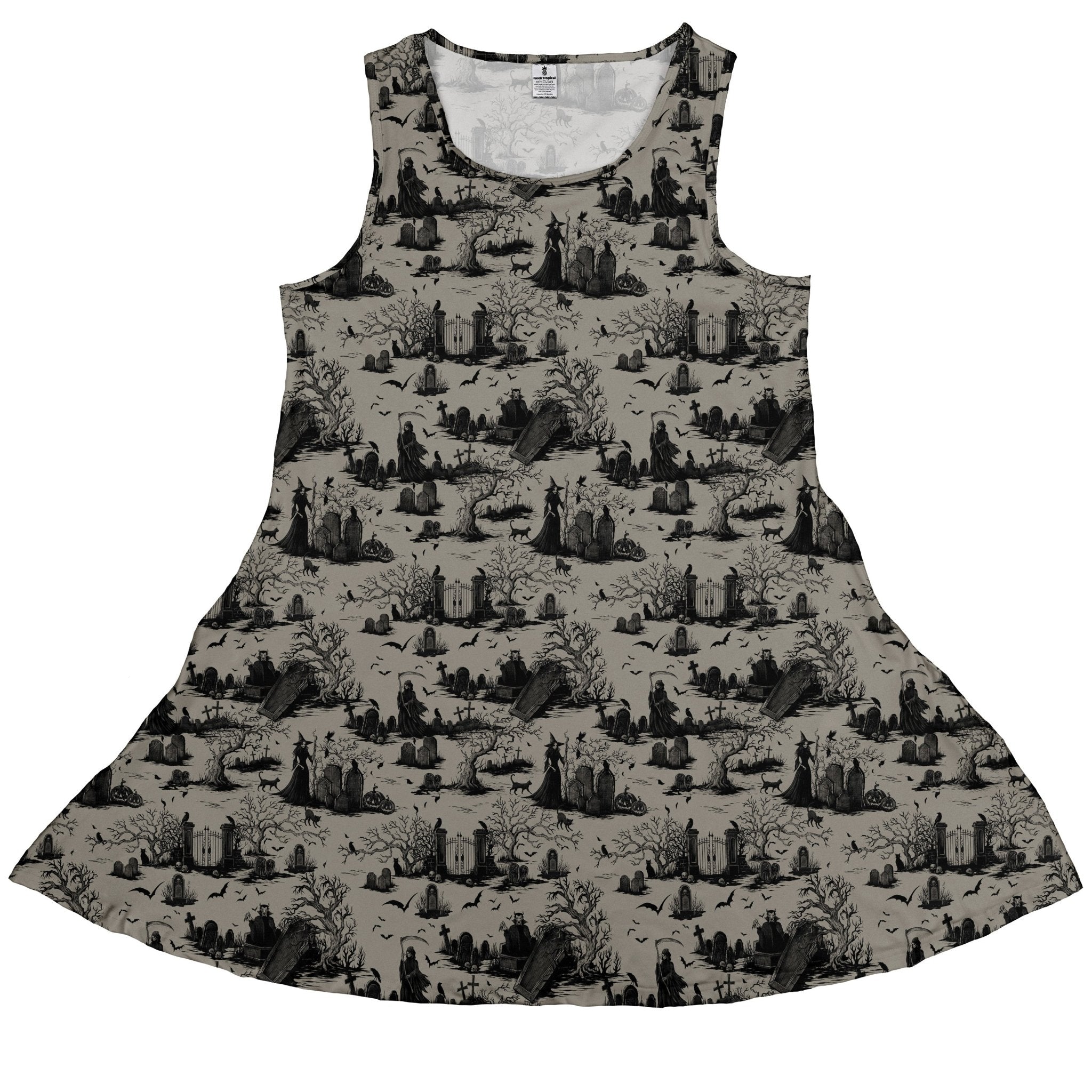 Huanted Graveyard Dark Dress Geek Nerd 0925 Design by Episodic Fantasy Prints