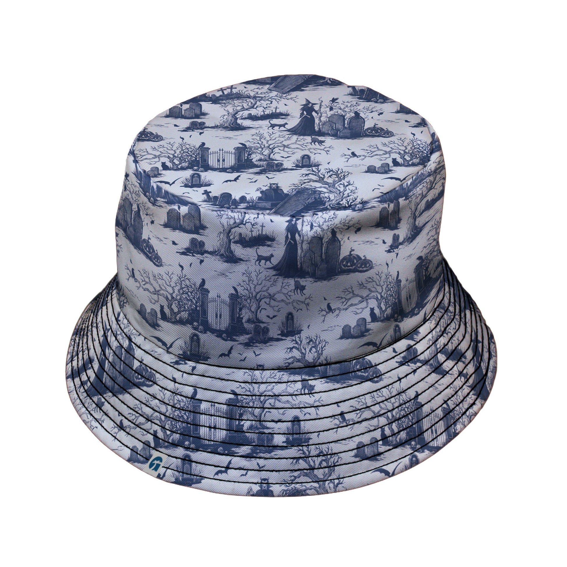 Huanted Graveyard Light Bucket Hat Geek Nerd 0925 Design by Episodic Fantasy Prints