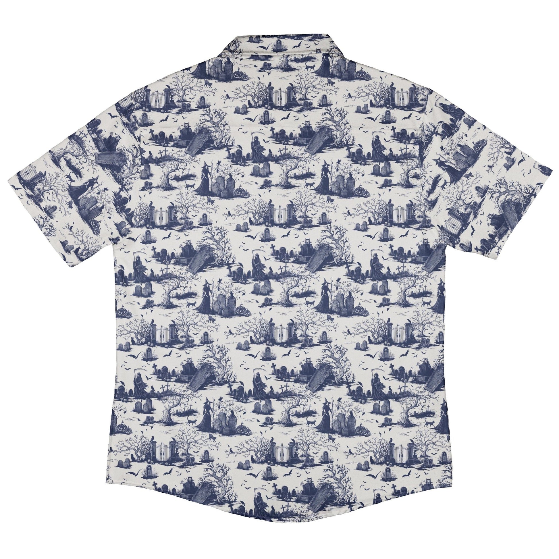 Huanted Graveyard Light Button Up Shirt Geek Nerd 0925 adult sizing All Adult Button Up Shirts