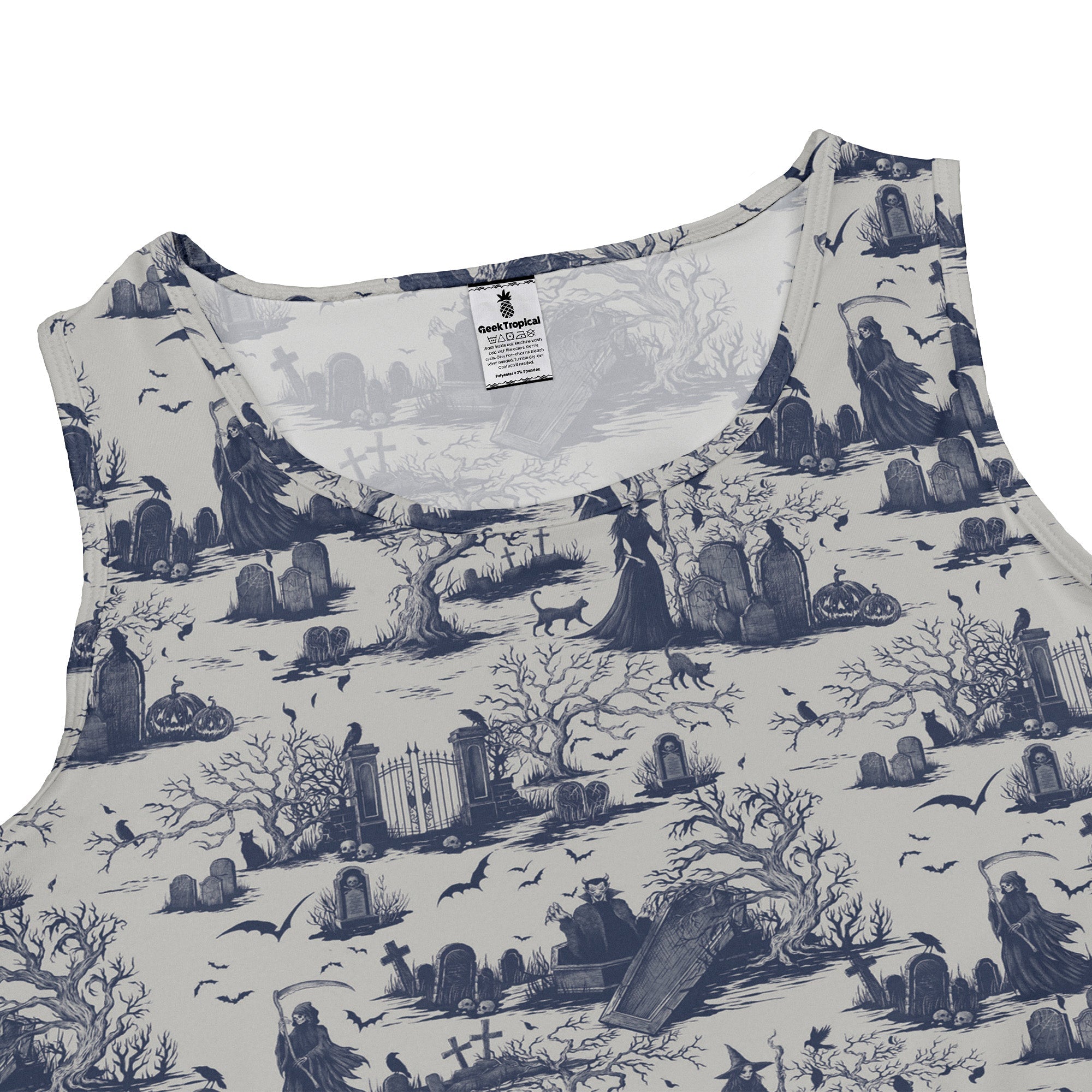 Huanted Graveyard Light Dress Geek Nerd 0925 Design by Episodic Fantasy Prints