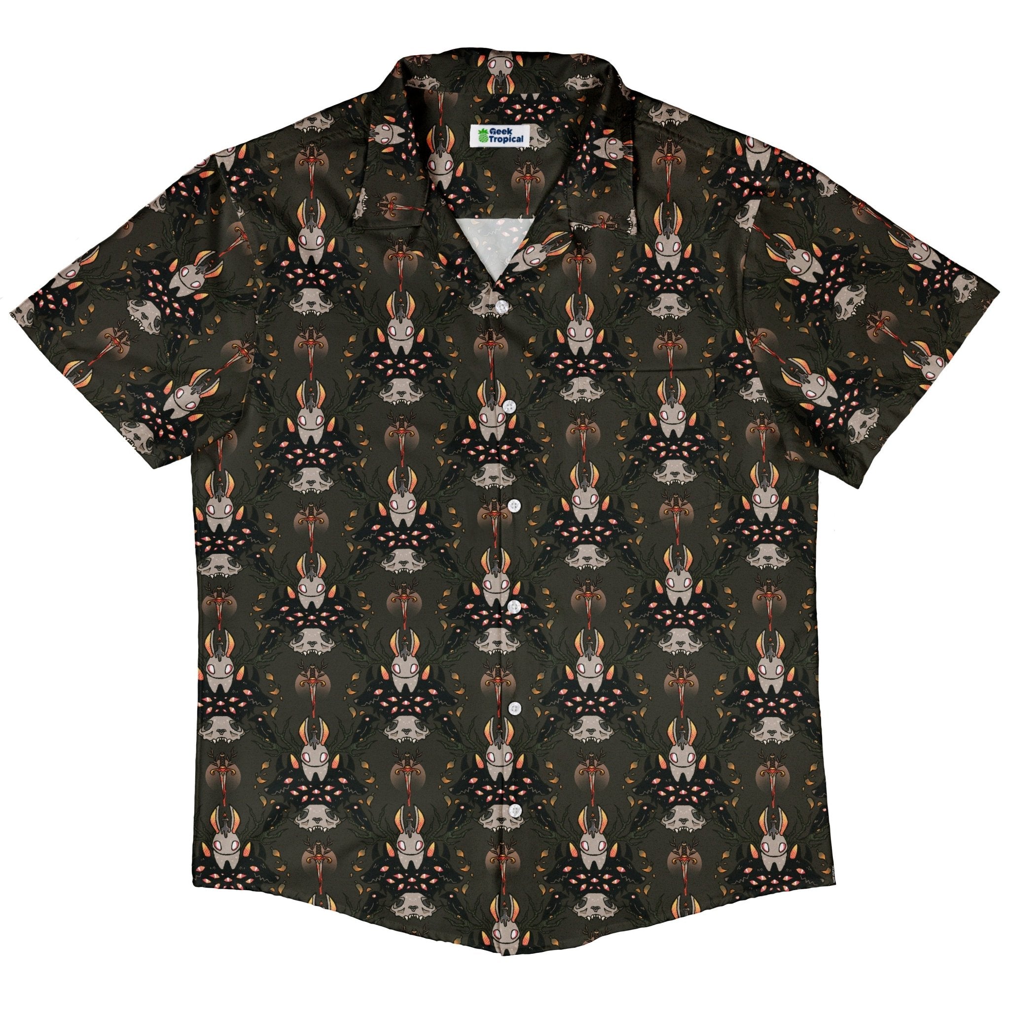 Hunter and Prey Button Up Shirt Geek Nerd 0925 adult sizing All Adult Button Up Shirts