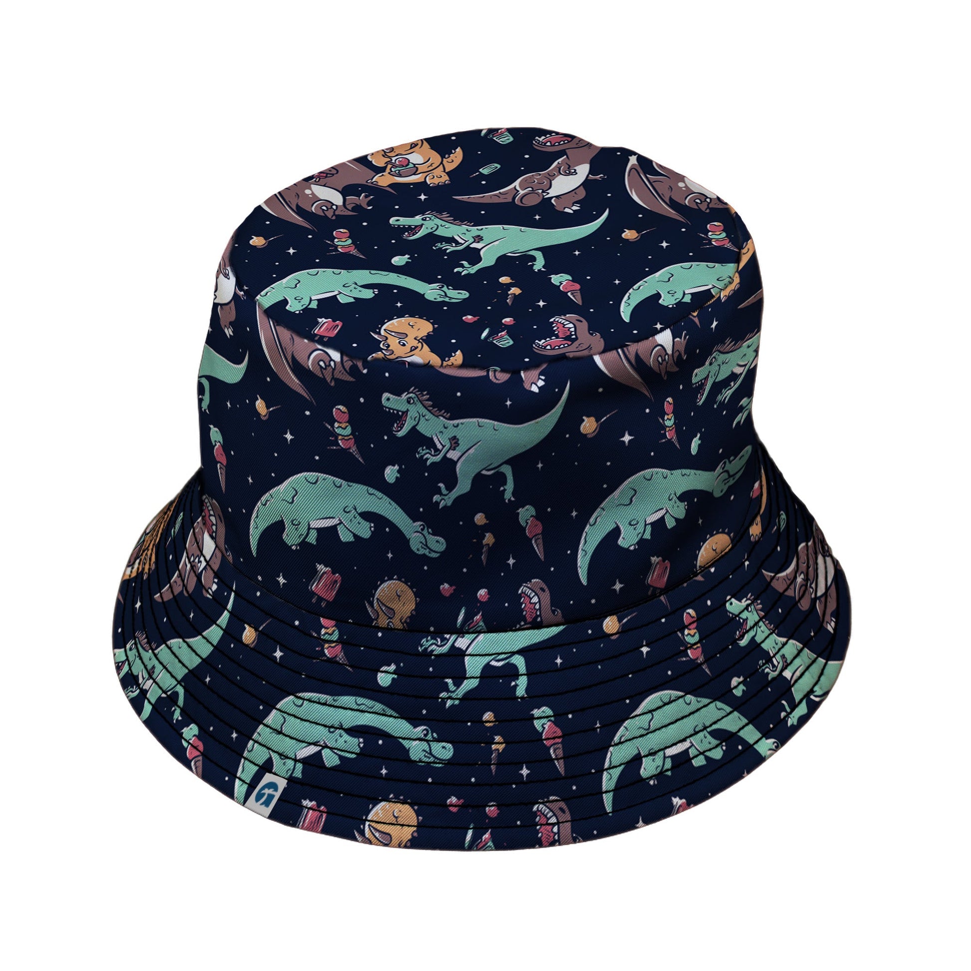 Ice Cream Dinos Bucket Hat Geek Nerd 0925 Animal Patterns Design by Tobe Fonseca