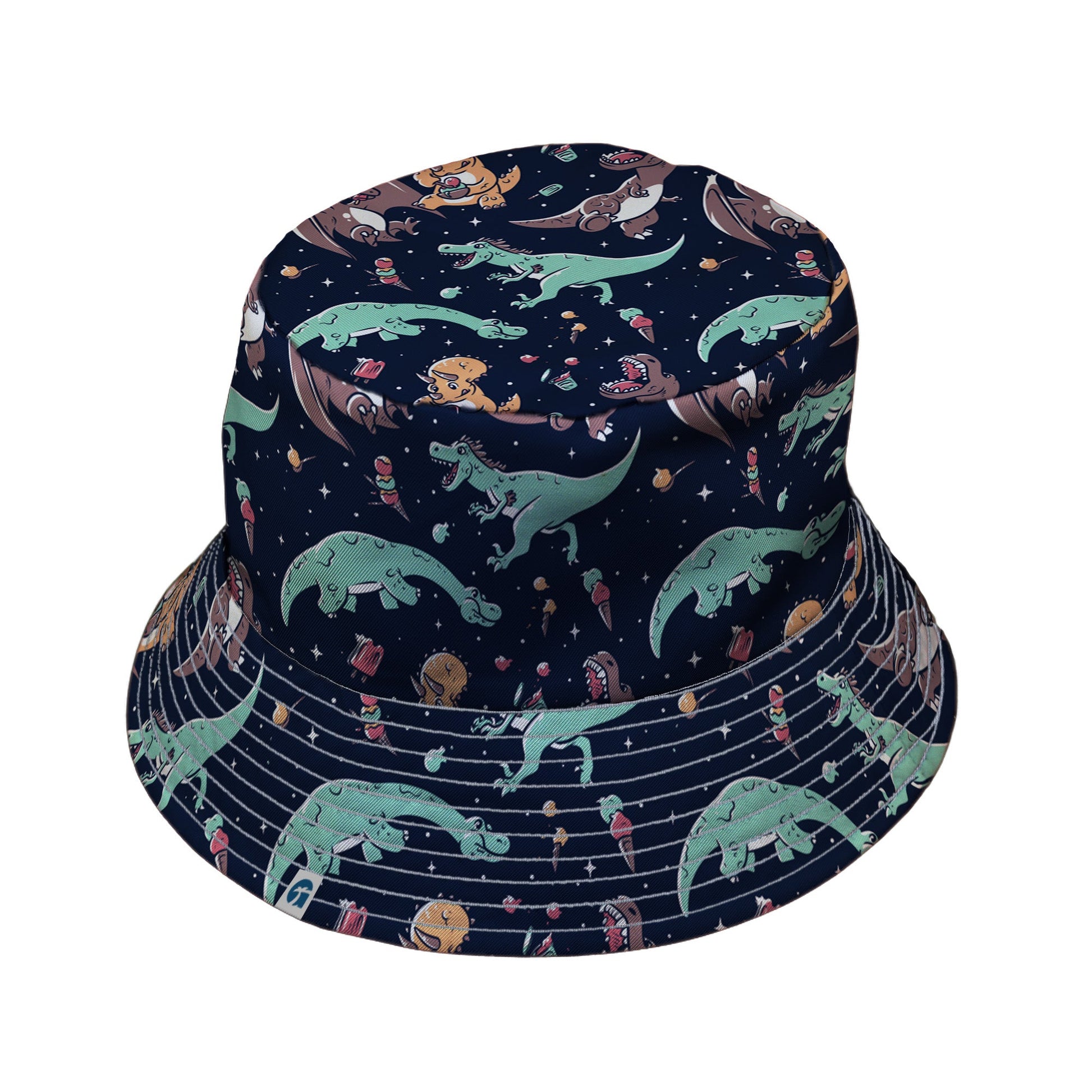 Ice Cream Dinos Bucket Hat Geek Nerd 0925 Animal Patterns Design by Tobe Fonseca